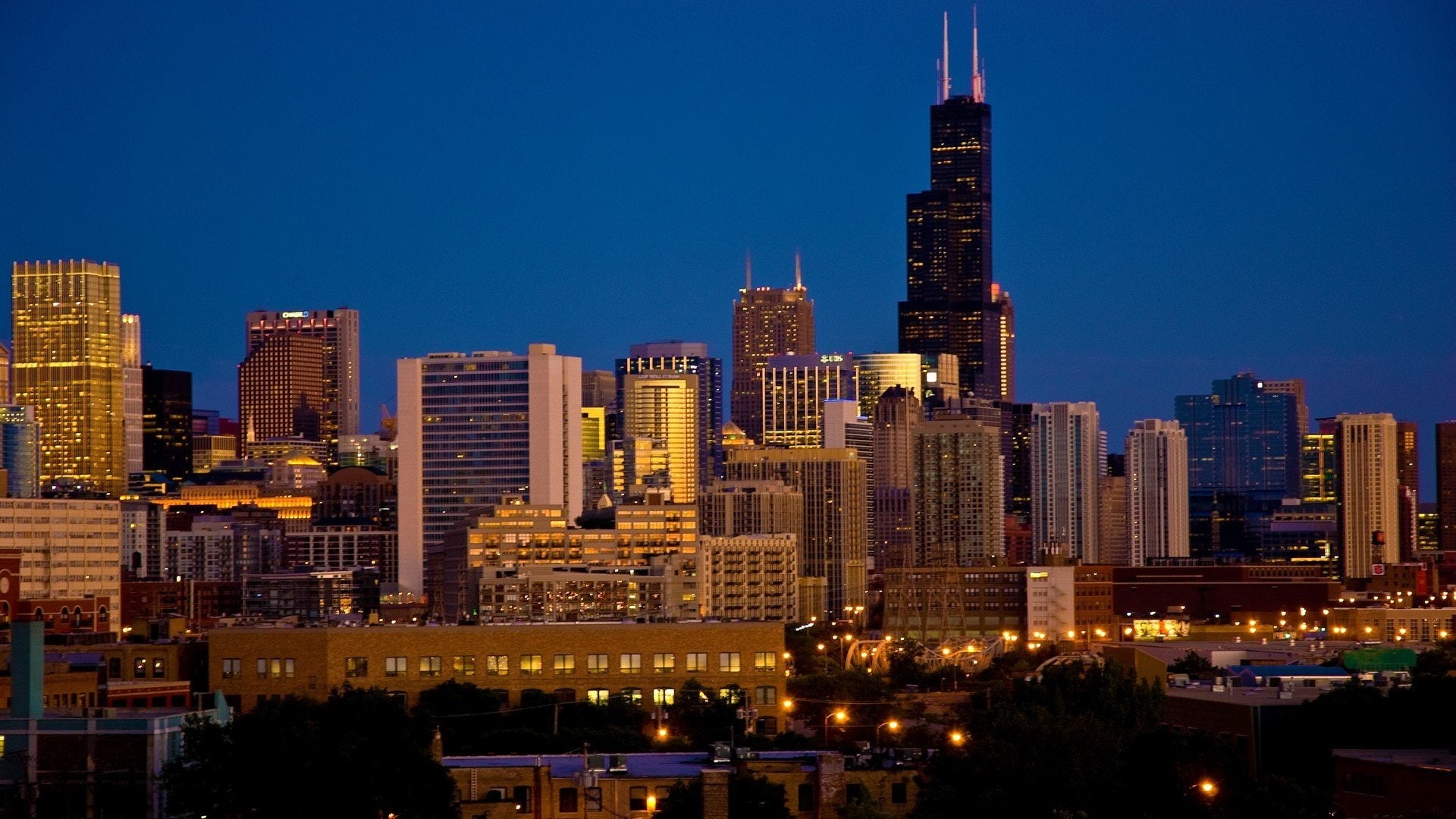 art, chicago, hd, 1920x1080 px, Cityscape, px, 1080P, x, technology, linux, HD Wallpaper
