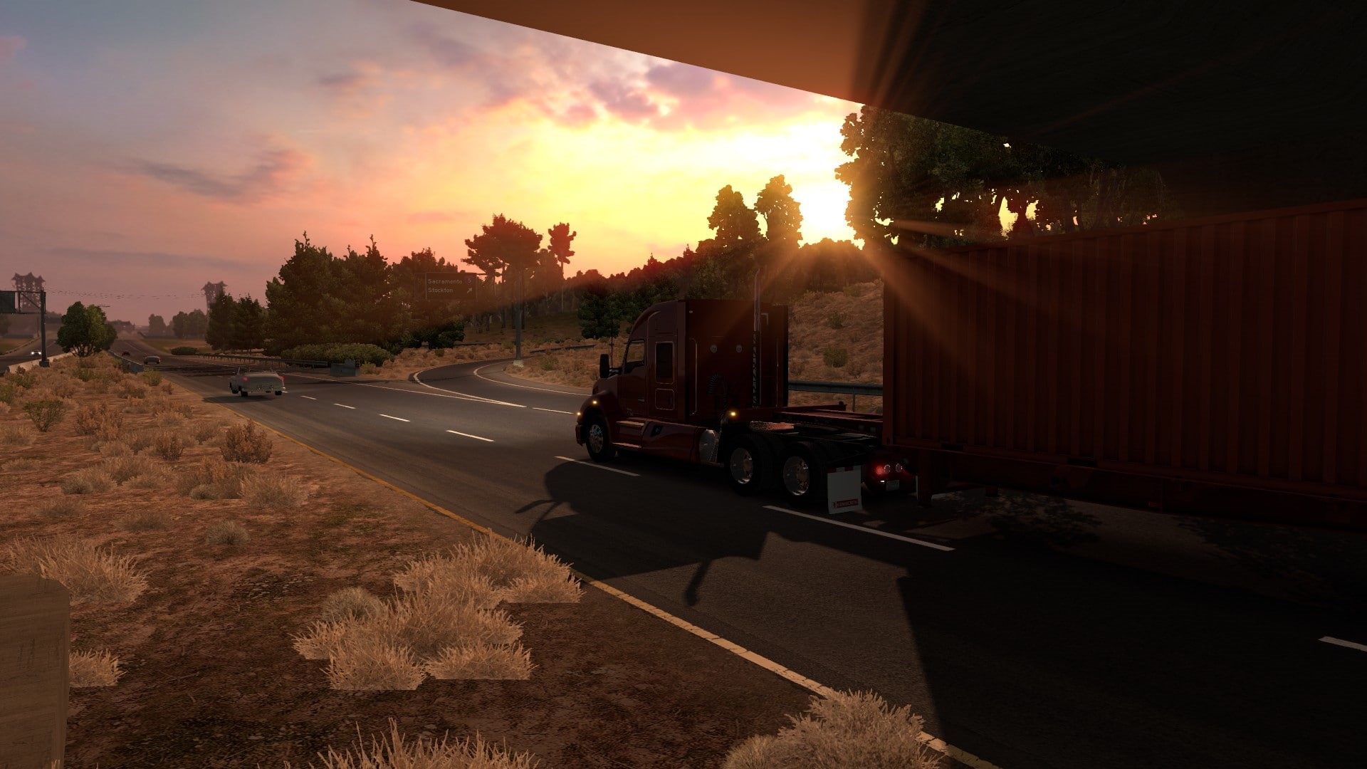simulator, motor vehicle, hd, 1920x1080 px, sunset, land vehicle, architecture, sun, 1080P, sunlight, x, plant, transportation, mario, mode of transportation, HD Wallpaper