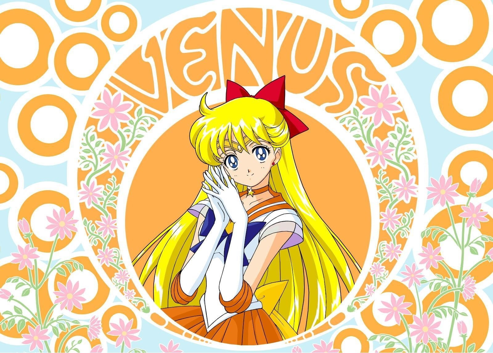 moon, Sailor Venus, anime, venus, bishoujo, hd, sailor uniforms, art, uniforms, 720P, senshi, sailor, HD Wallpaper