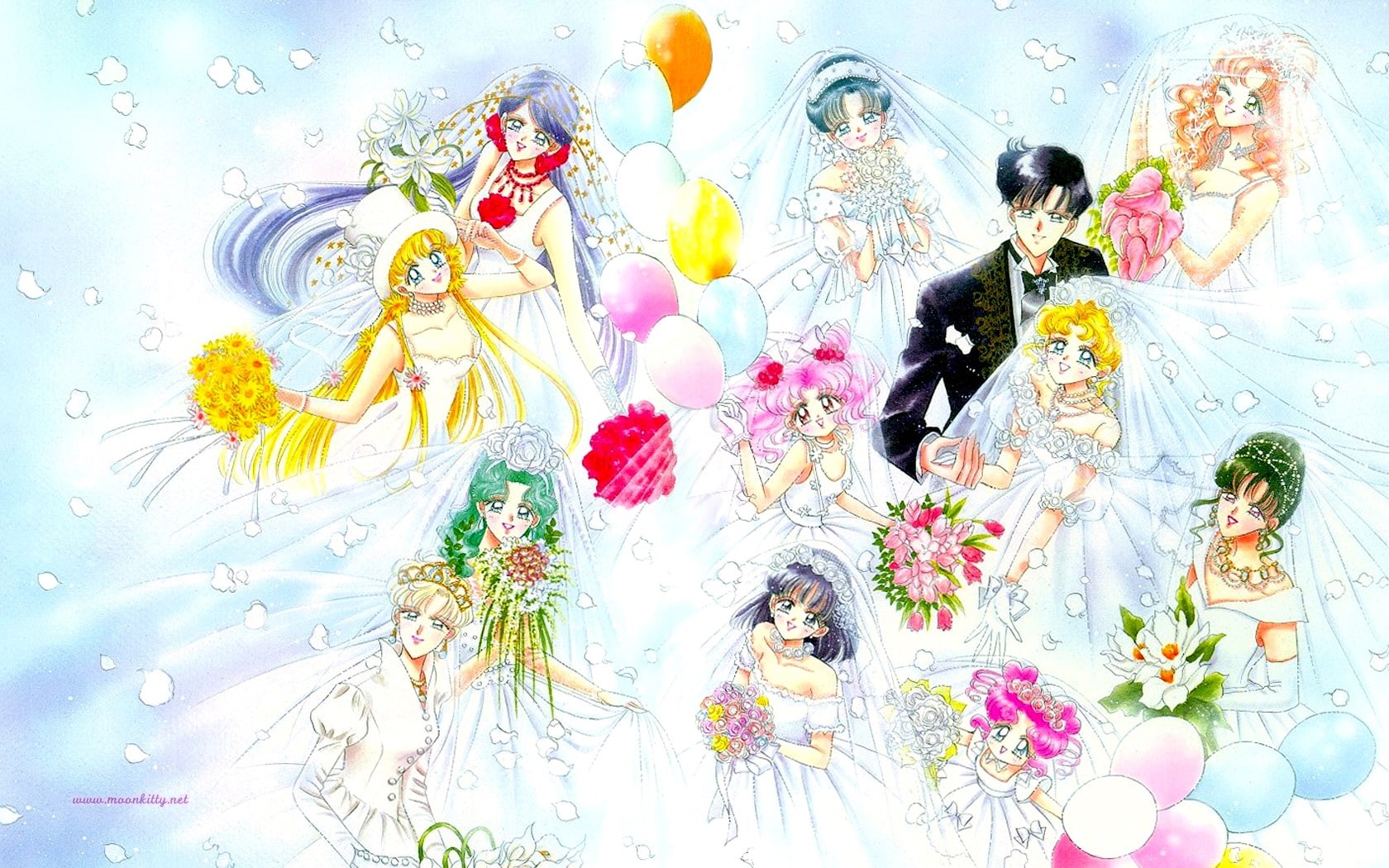 sailor, ball, jupiter, mercury, hd, mars, women, uranus, venus, art, anime, drawings, moon, 720P, Sailor Moon, HD Wallpaper