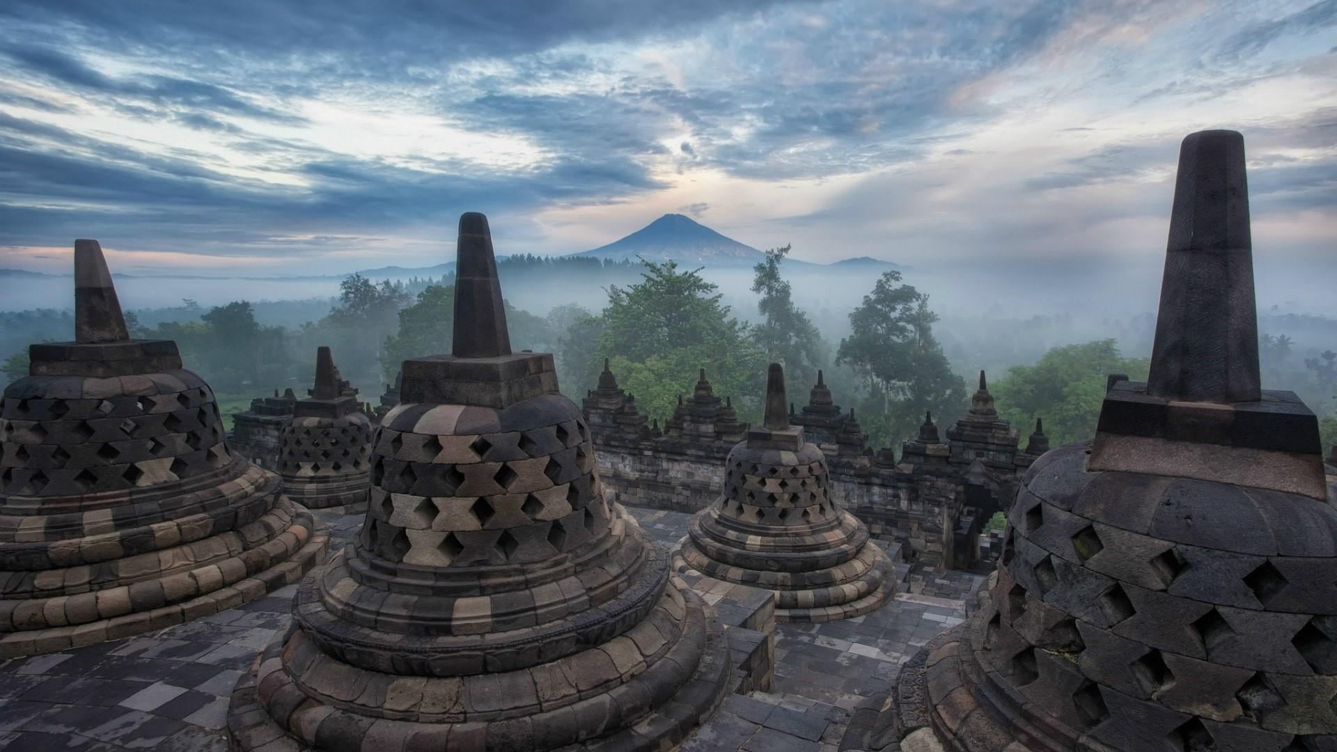 stone material, ancient history, unesco world heritage, tourism, place of worship, java, carving, history, belief, ancient civilization, travel destinations, HD Wallpaper