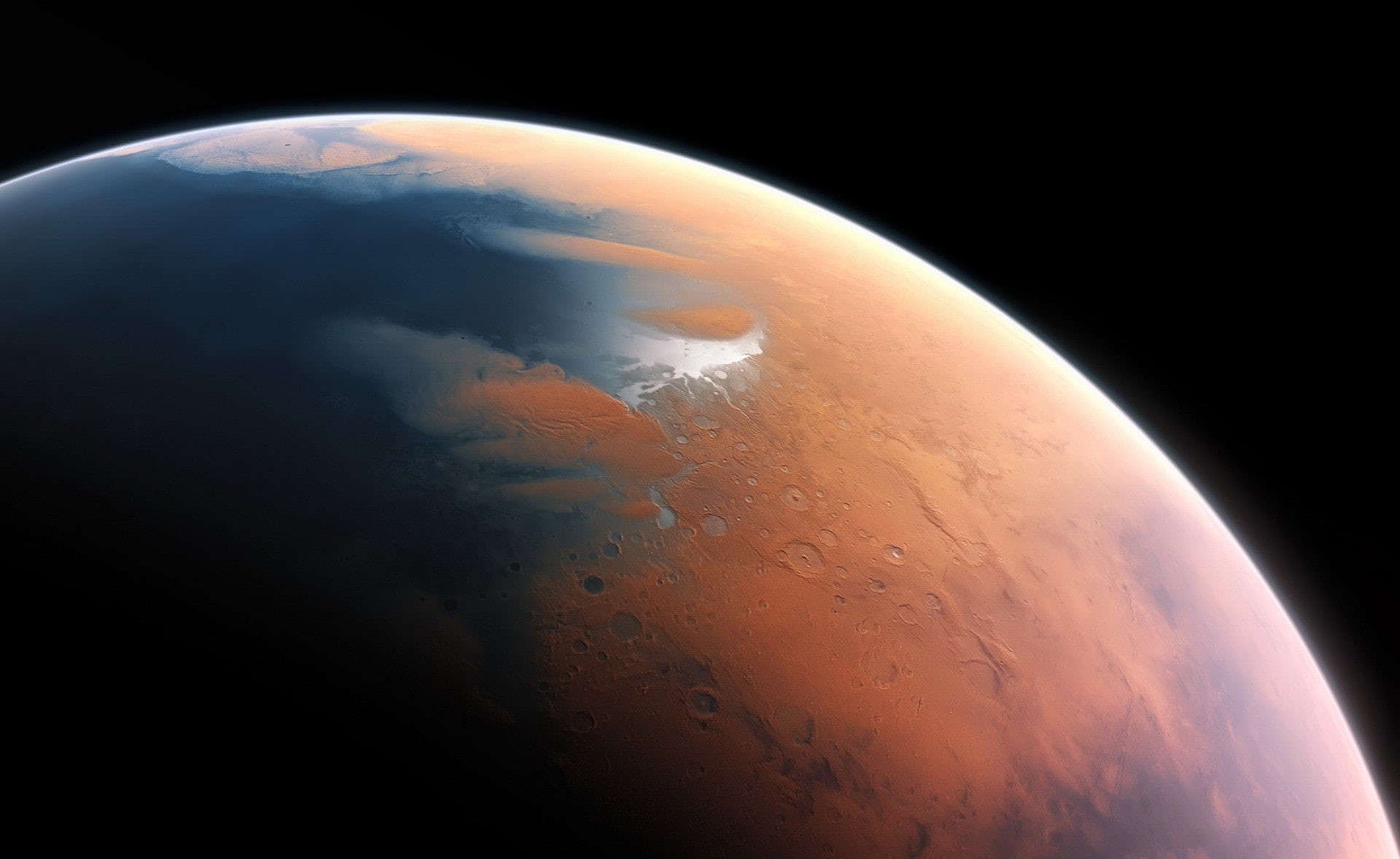 digital art, art, grand, 1080P, digital, planet, mars, space, HD Wallpaper