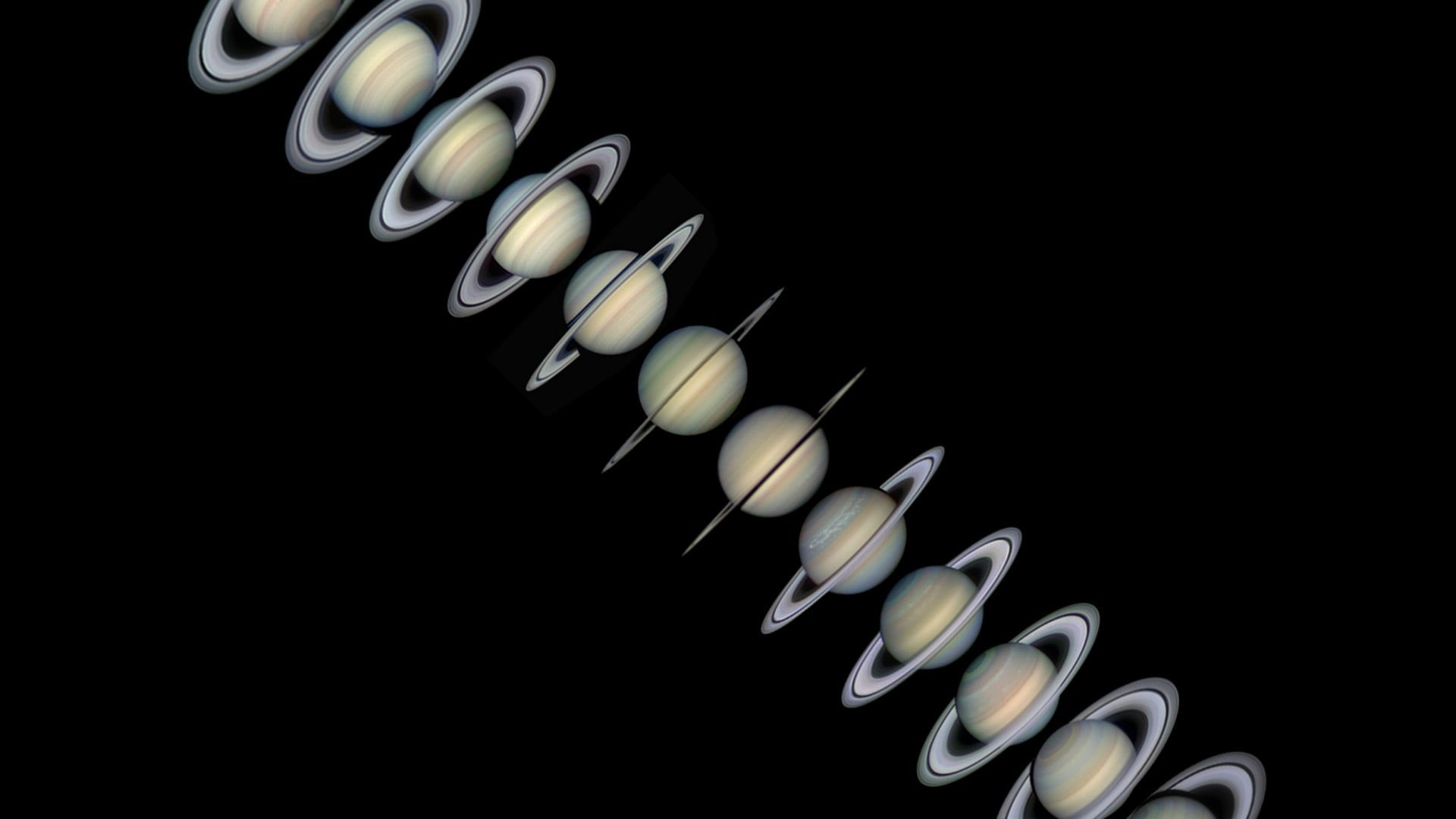 lot, no people, illustration, curve, still life, backgrounds, metal, Saturn, space, technology, NASA, copy space, order, in a row, studio shot, indoors, HD Wallpaper