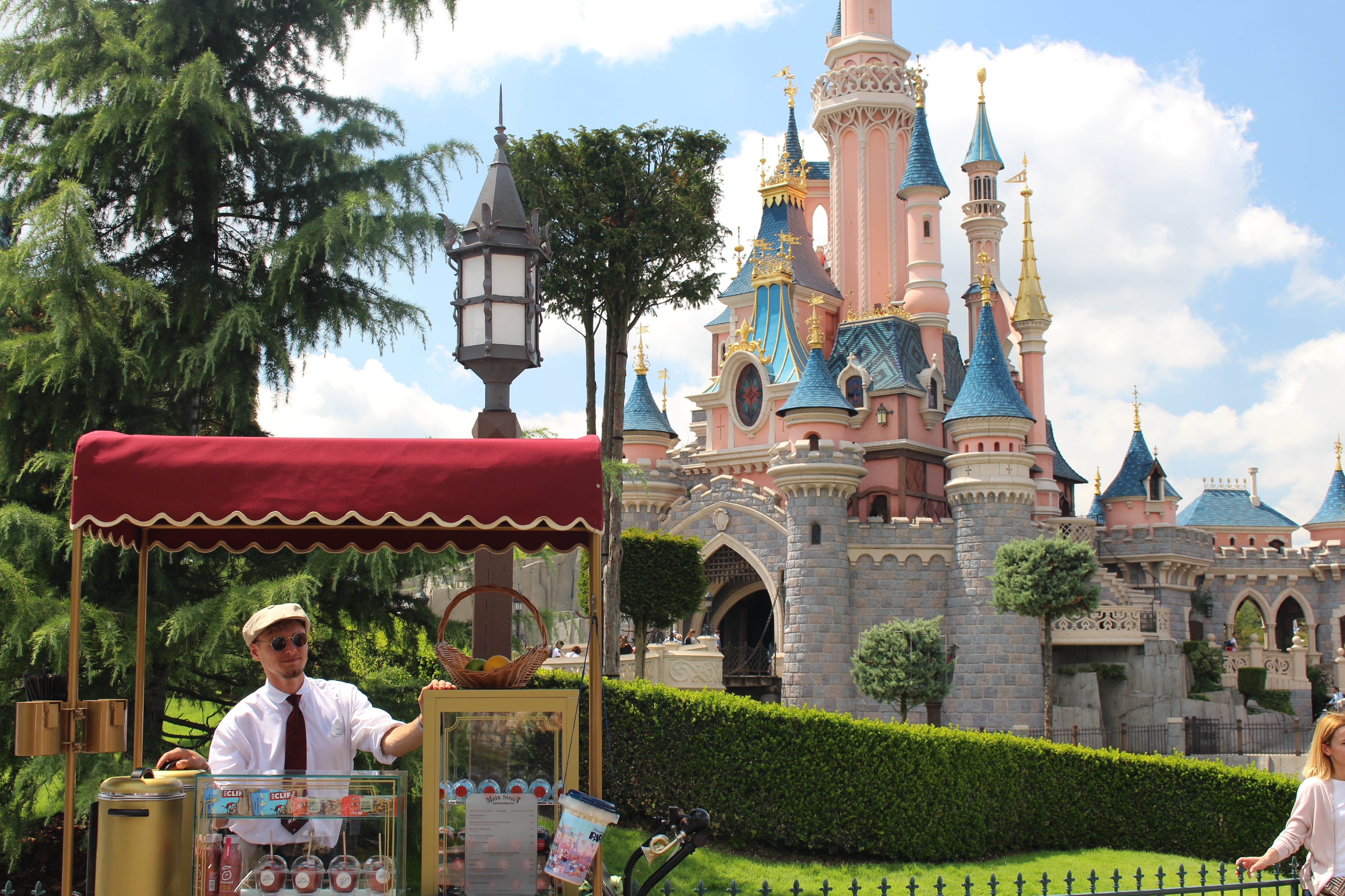 adult, leisure activity, day, tree, one person, sky, disney, plant, disneyland, belief, outdoors, travel destinations, Vacation, lifestyles, building exterior, HD Wallpaper