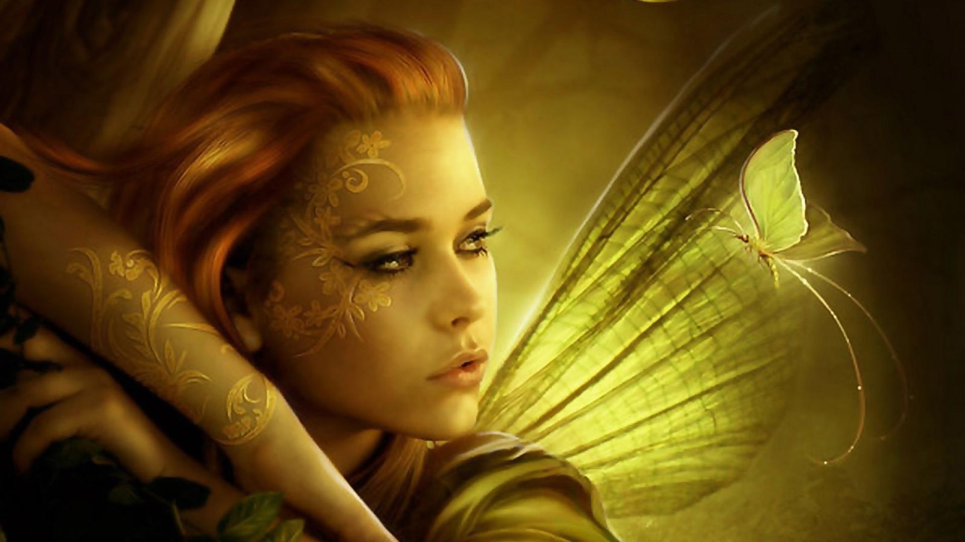 1080P, artwork, tale, fairy, dream, art, graphic, butterfly, HD Wallpaper