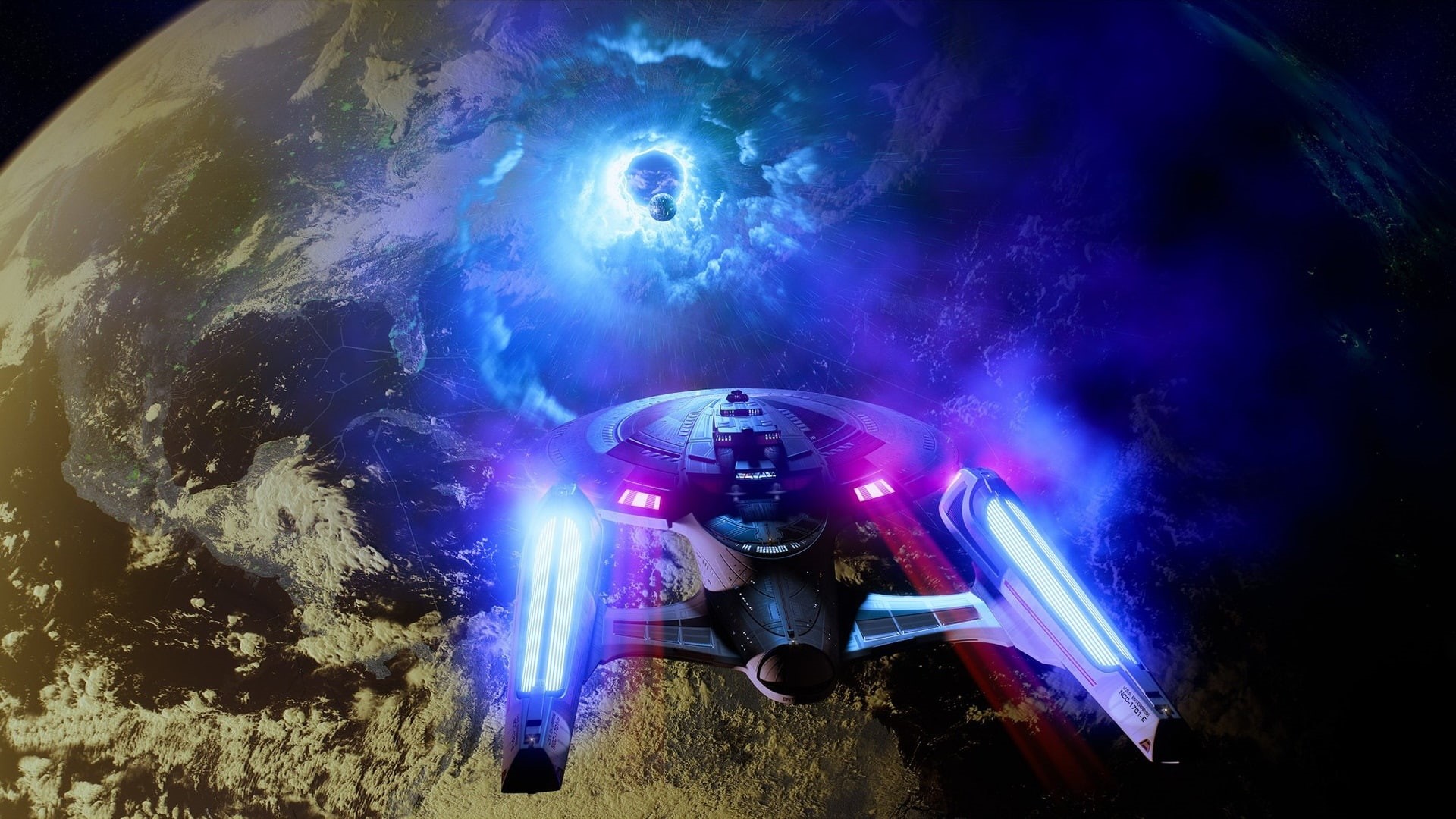 Star, Planet, Creative, Design, Ship, 1080P, Trek, HD Wallpaper