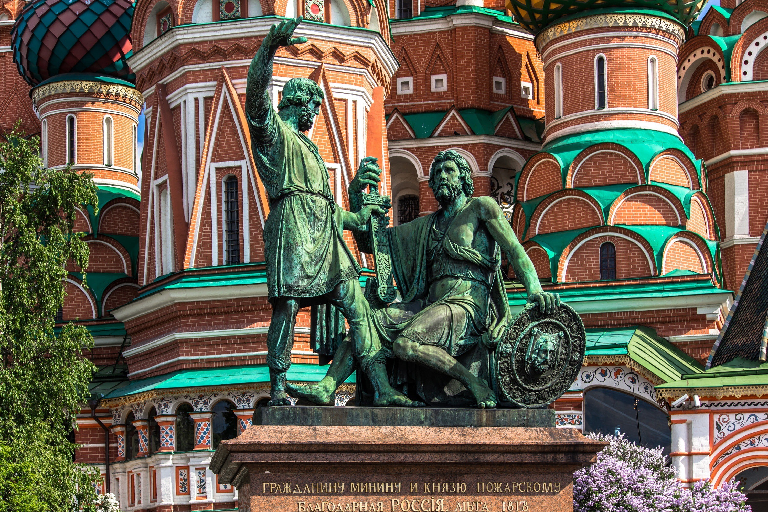 2K, Moscow, monument to Minin and Pozharsky, Russia, HD Wallpaper