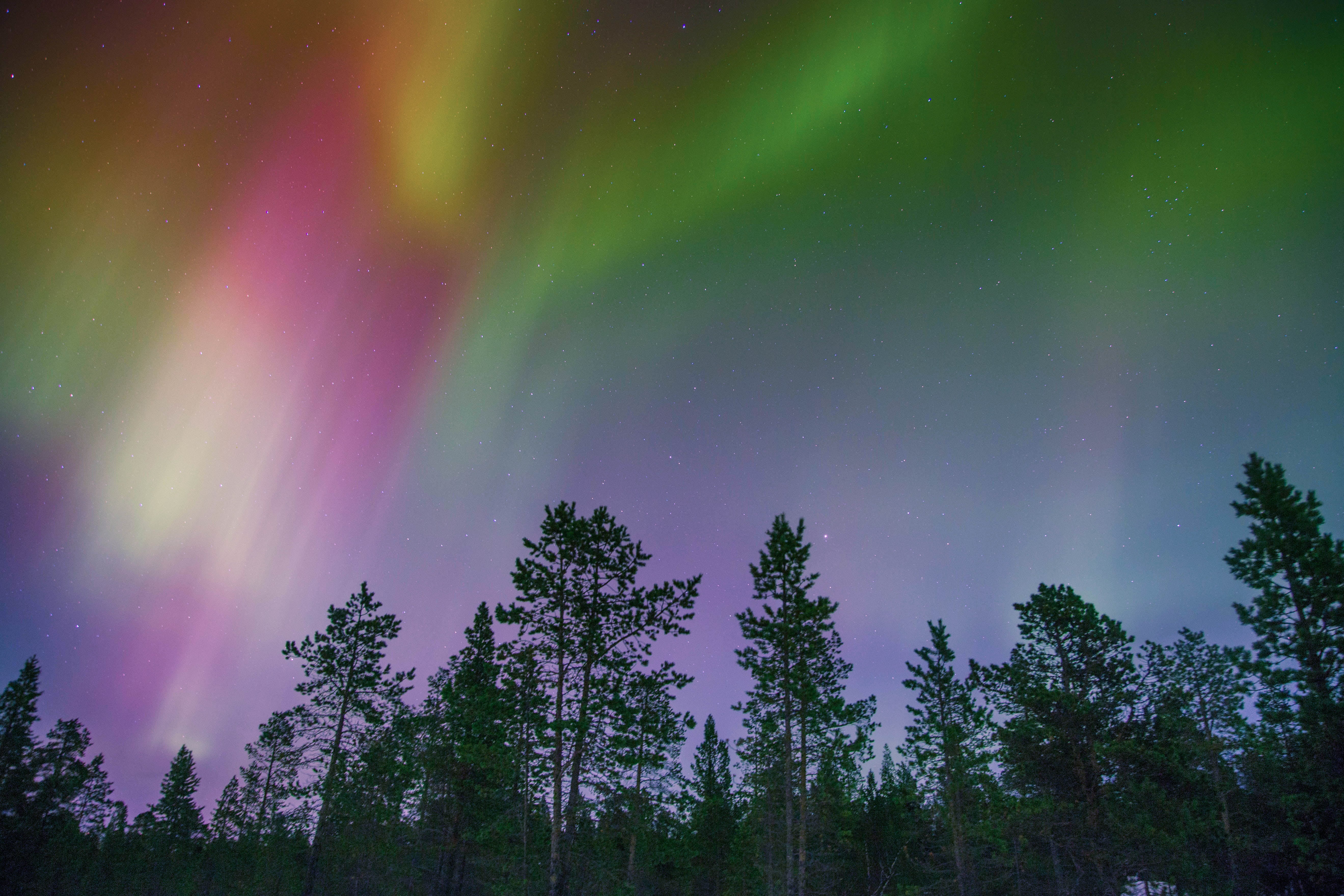 remix, star - Space, aurora, night  time, 5K, toolkit, aurora Borealis, astronomy, wide  angle, land, galaxy, colours, milky Way, photoshop  elements, HD Wallpaper