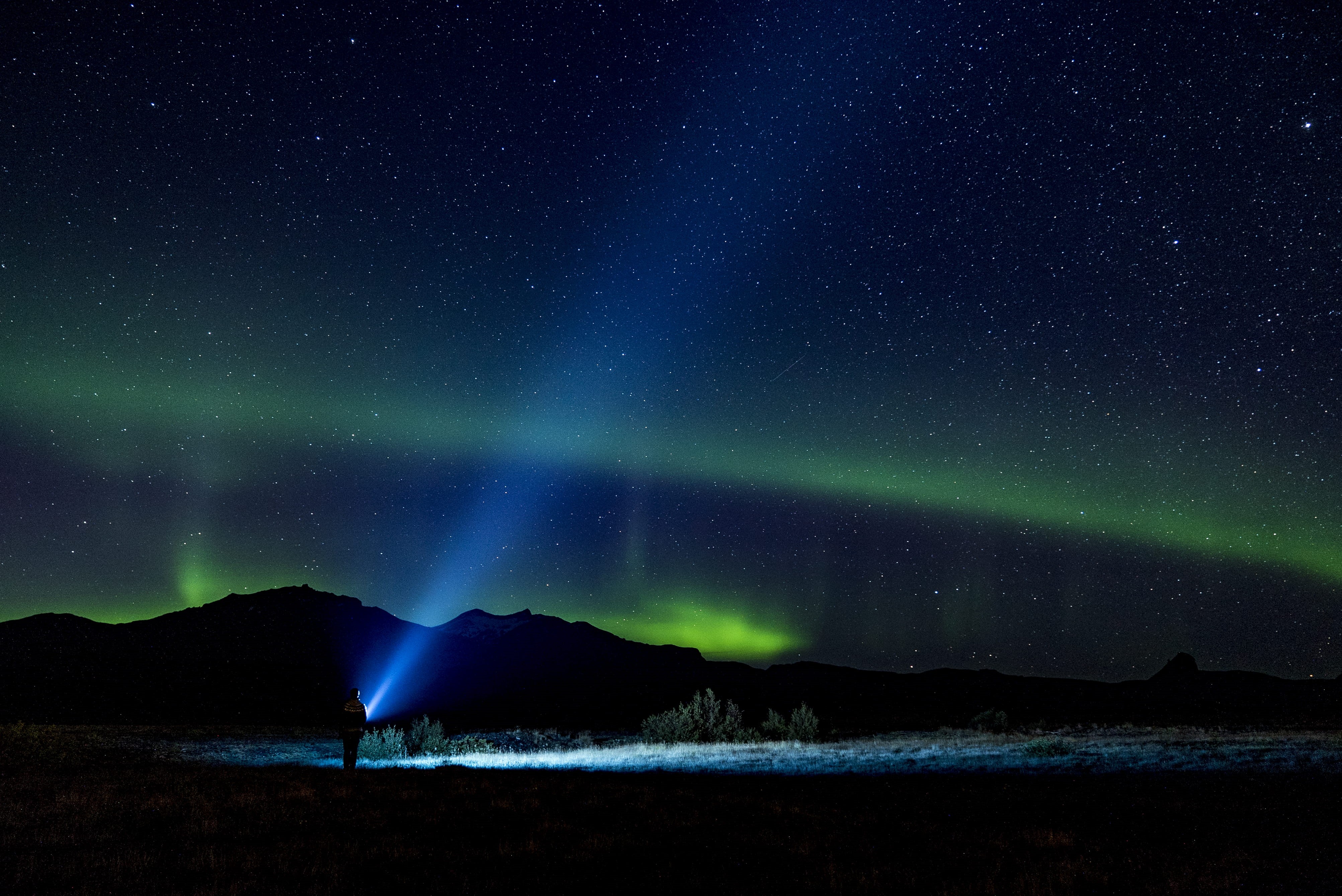 space, torch, star Shape, planet - Space, star - Space, moon, outdoors, light show, dark, scenics, iceland, galaxy, star Field, 4K, light - Natural Phenomenon, HD Wallpaper