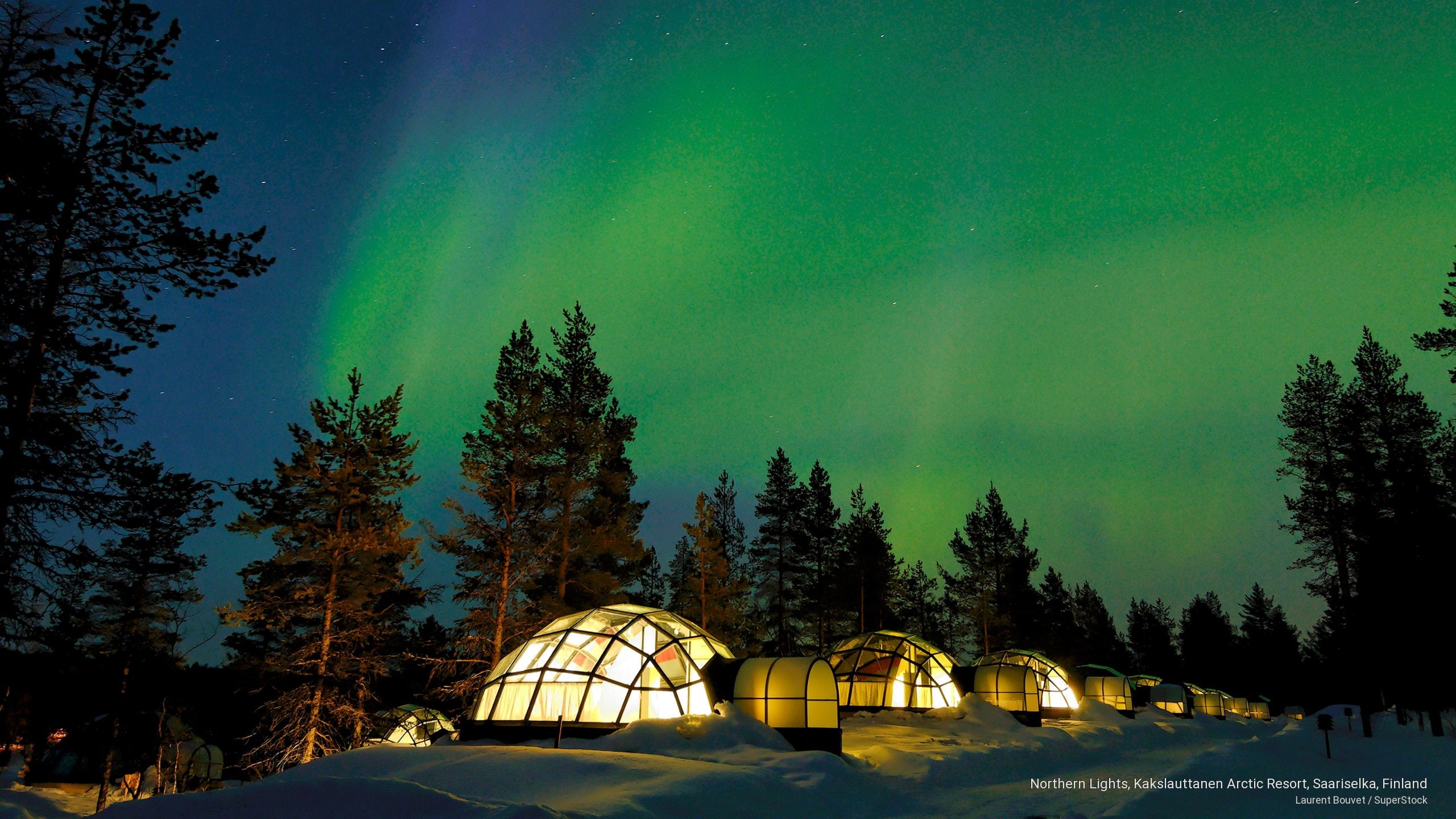 2K, northern, finland, resort, kakslauttanen, saariselka, Winter, arctic, lights, HD Wallpaper