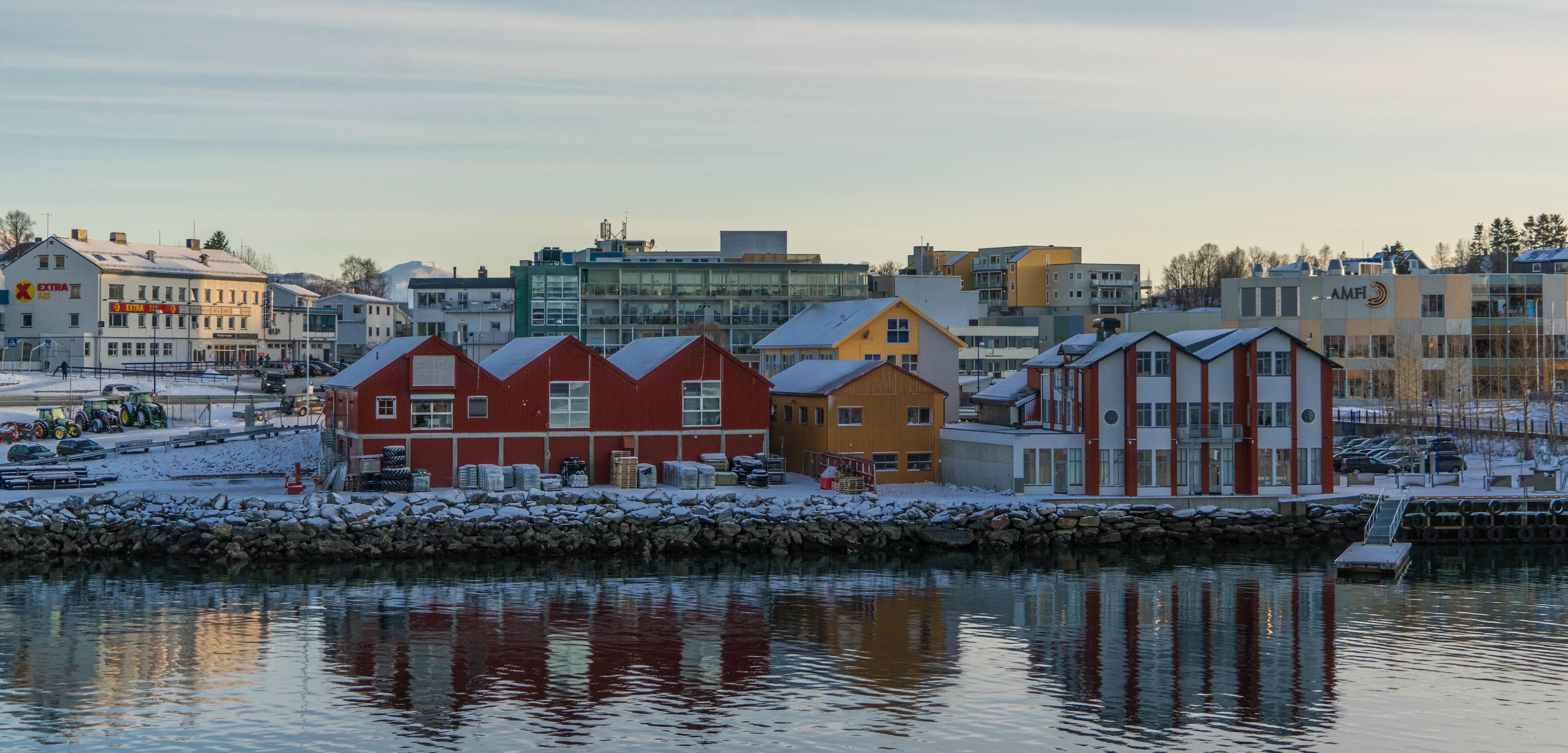 multi colored, scandinavia, 5K, day, coast, landscape, sky, winter, waterfront, cloud - sky, europe, outdoor, travel, cityscape, mountain, water, sea, HD Wallpaper