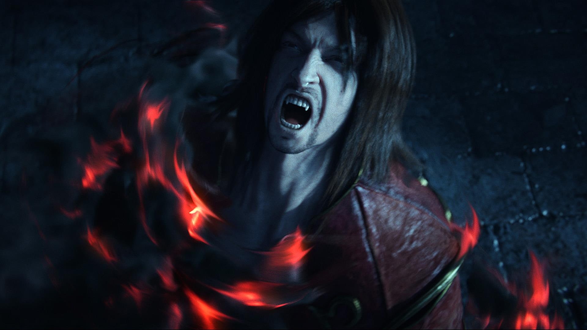 fear, anger, headshot, demon - fictional character, mystery, spooky, evil, mouth, Dark, night, anime, vampire, one person, communication, castlevania, sign, HD Wallpaper
