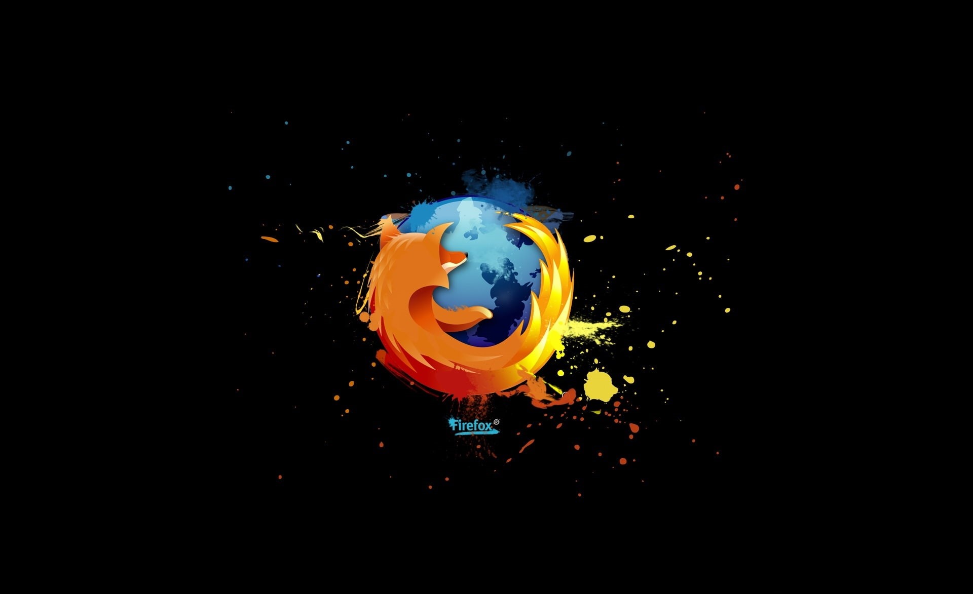 outdoors, dark, copy space, mozilla, 1080P, nature, black background, sky, orange color, circle, globe - man made object, night, no people, sphere, glowing, HD Wallpaper
