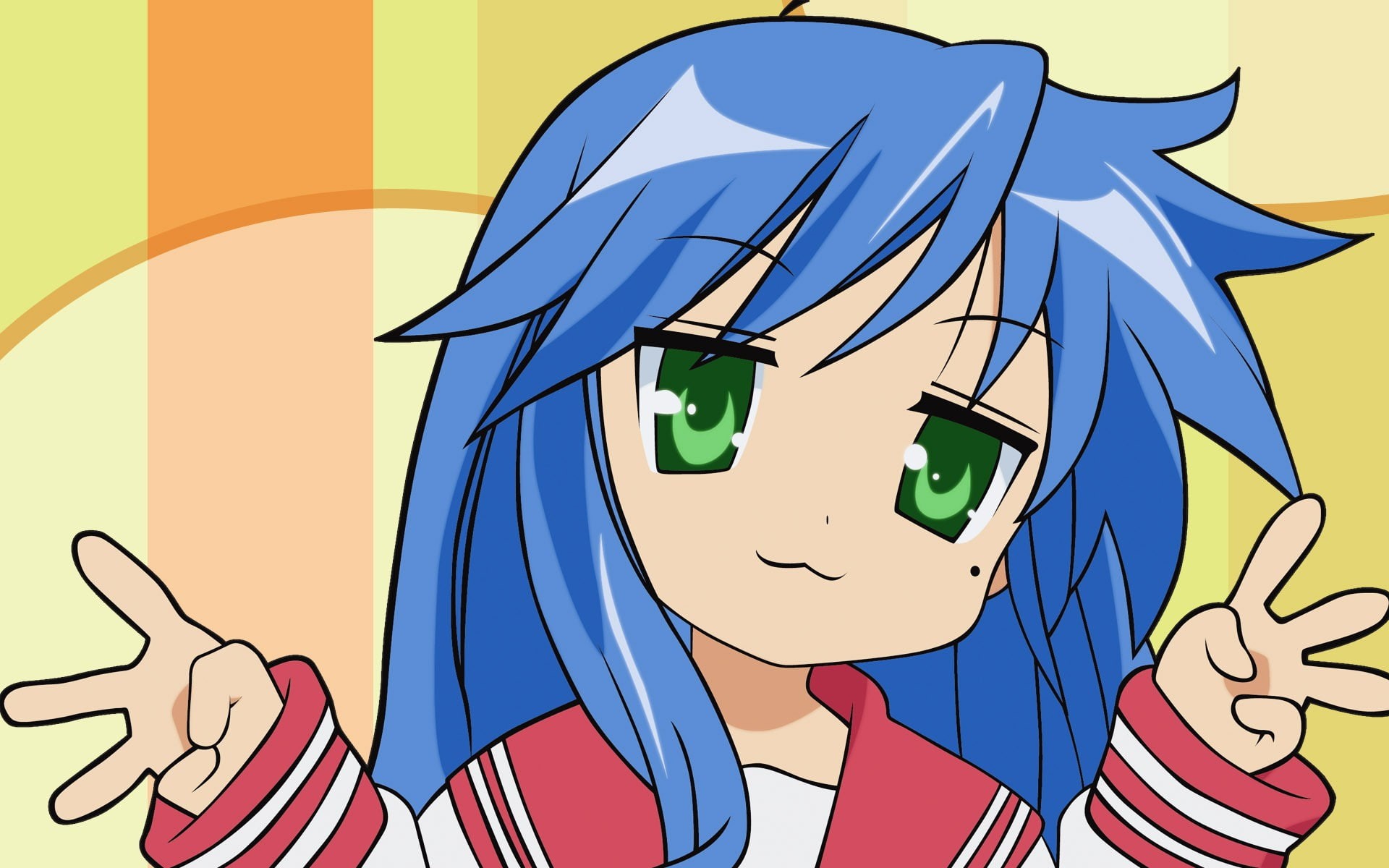 depression - sadness, front view, human representation, anime, representation, emotion, people, day, human body part, Izumi Konata, indoors, negative emotion, HD Wallpaper