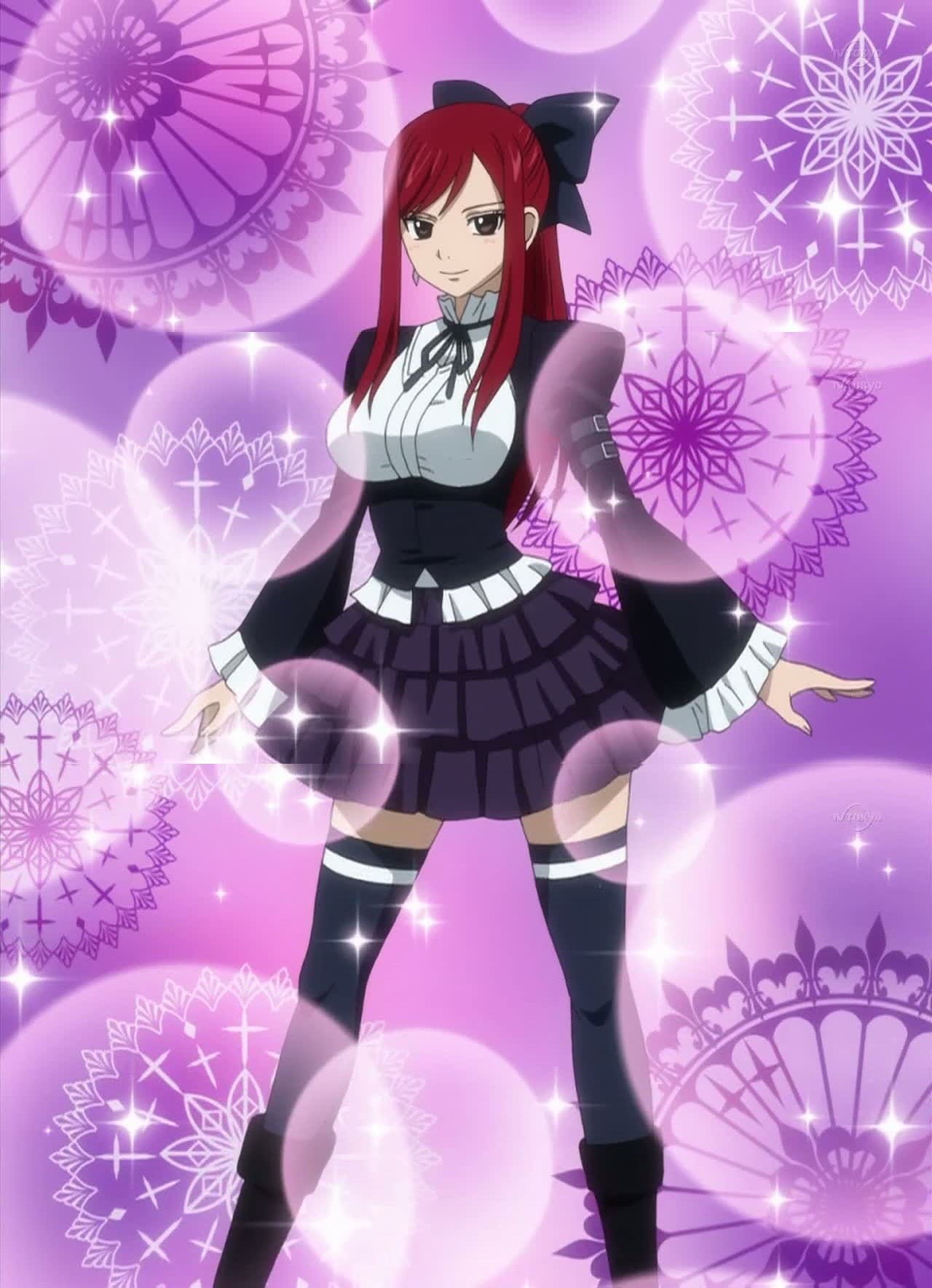 thigh-highs, Fairy Tail, Scarlet Erza, anime, 720P, Phone HD Wallpaper