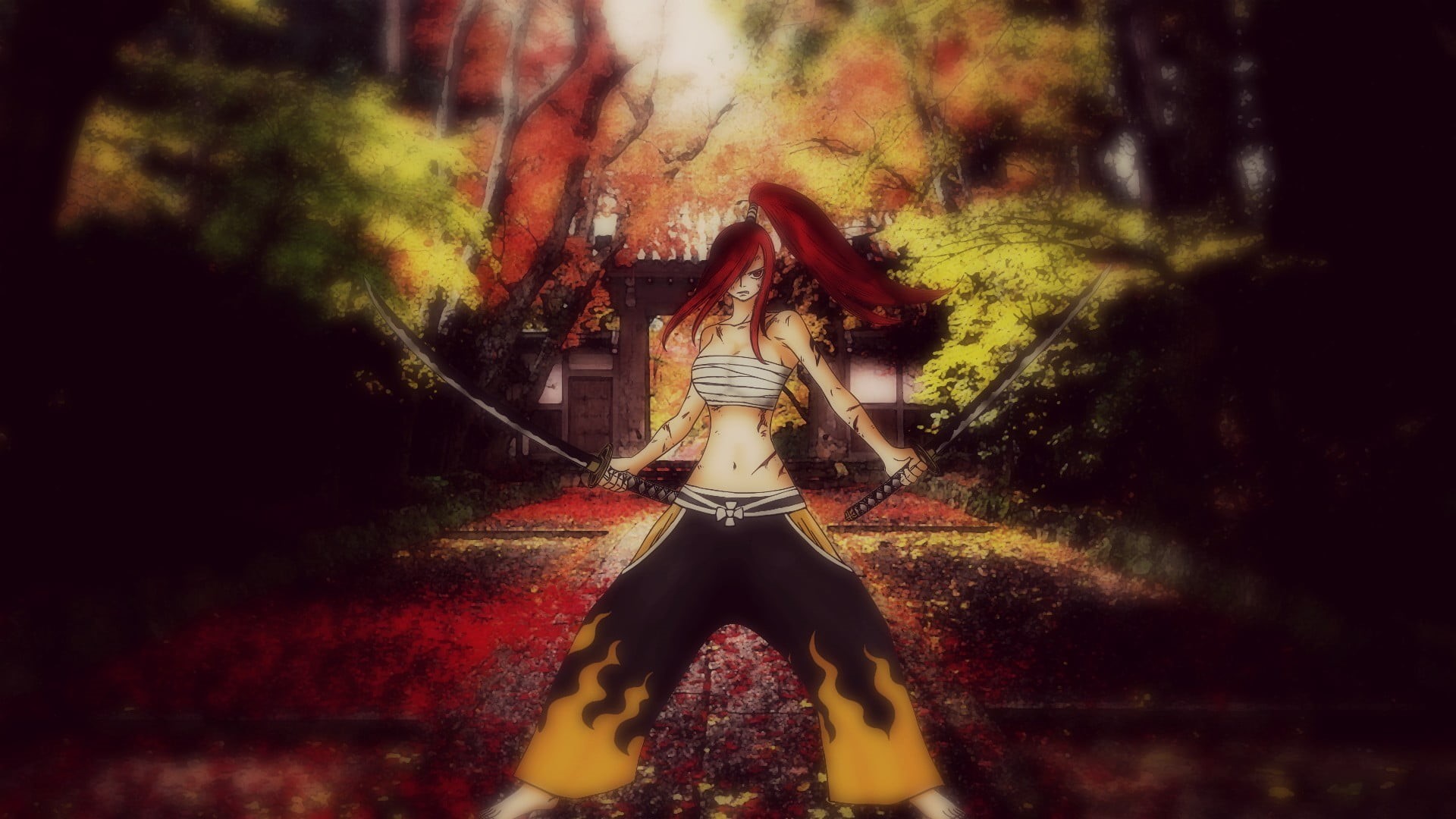 arms raised, adult, balance, tree, full length, standing, leisure activity, human arm, lifestyles, anime, transportation, 1080P, one person, artwork, digital, HD Wallpaper