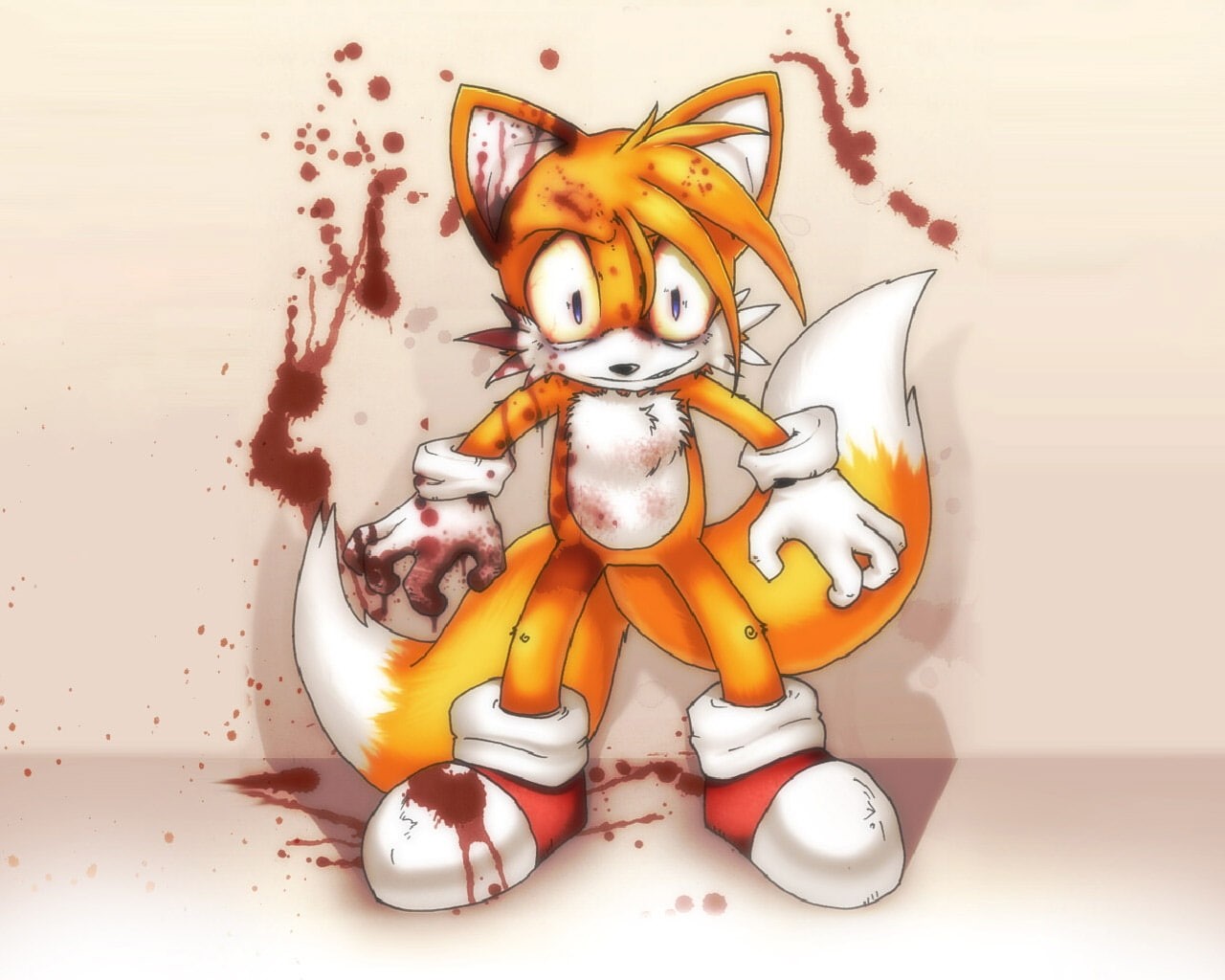 art, blood, 720P, x, games, sonic the hedgehog, hedgehog, tails, hd, sonic, video, HD Wallpaper