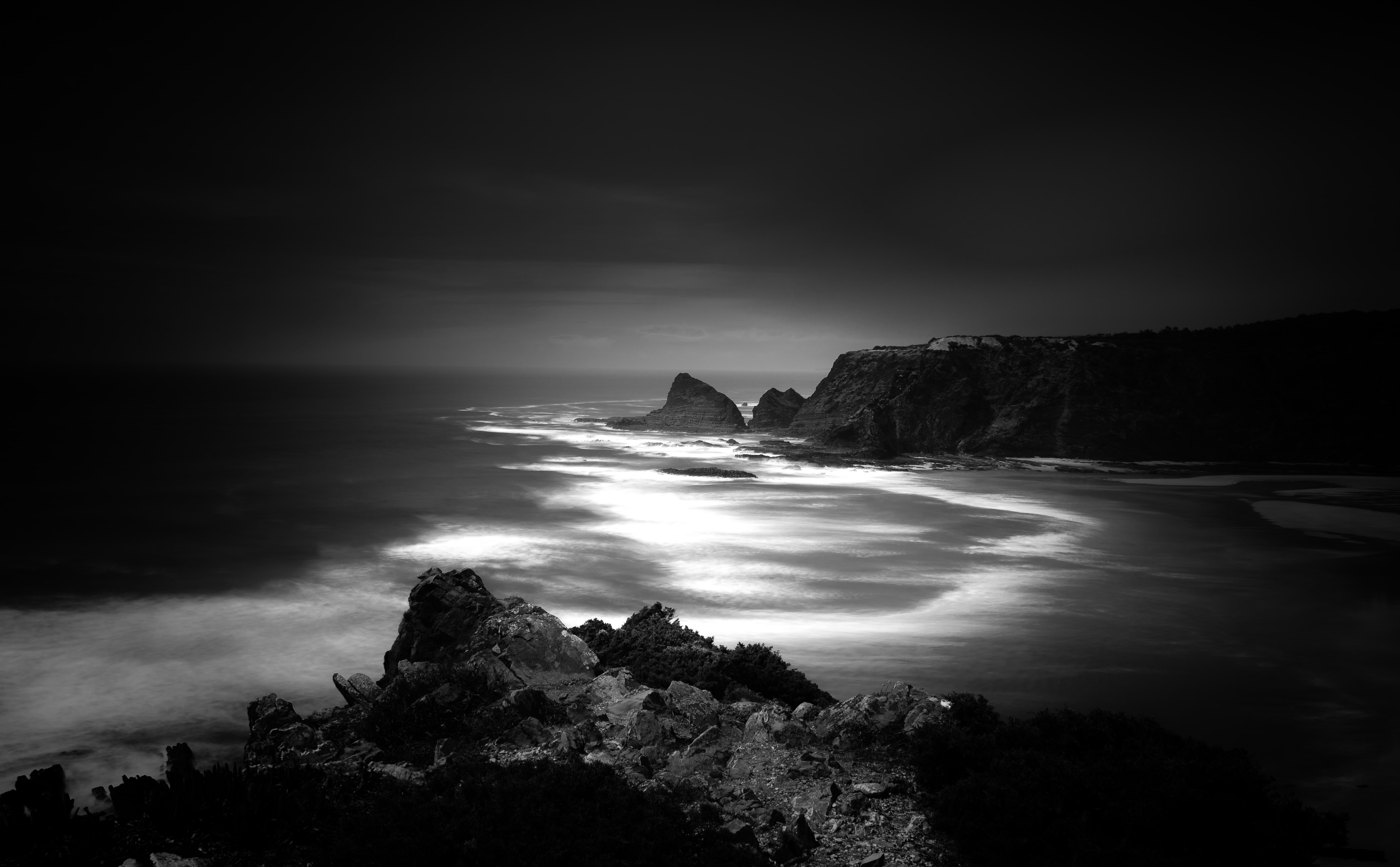 land, rock formation, 5K, canon5dmk3, rock, de, Portugal, Dark, rock - object, Mark, canonef24105mmf4lisusm, Adobe, Alentejo, Dramatic, Contrast, longexposure, HD Wallpaper