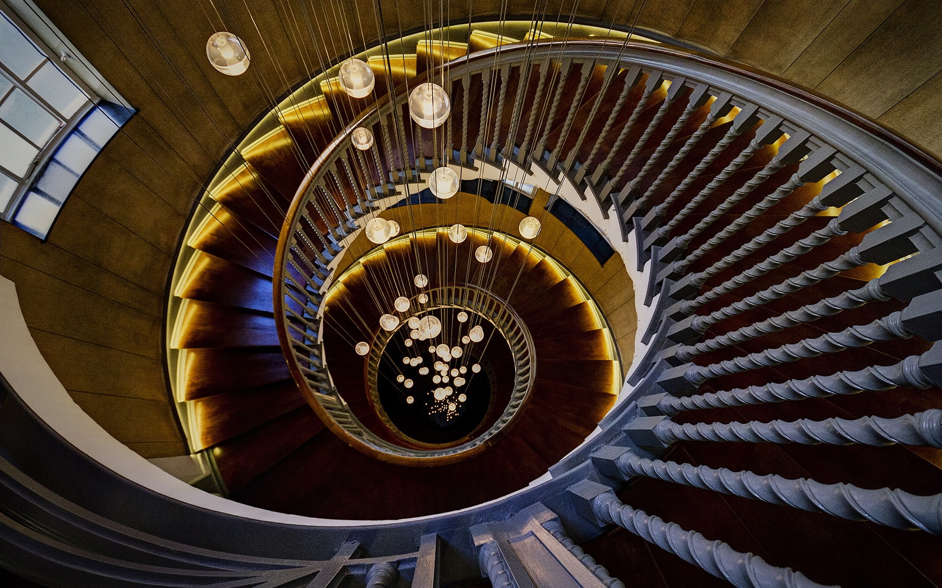 1080P, architecture, hd, spiral, staircase, stairs, HD Wallpaper
