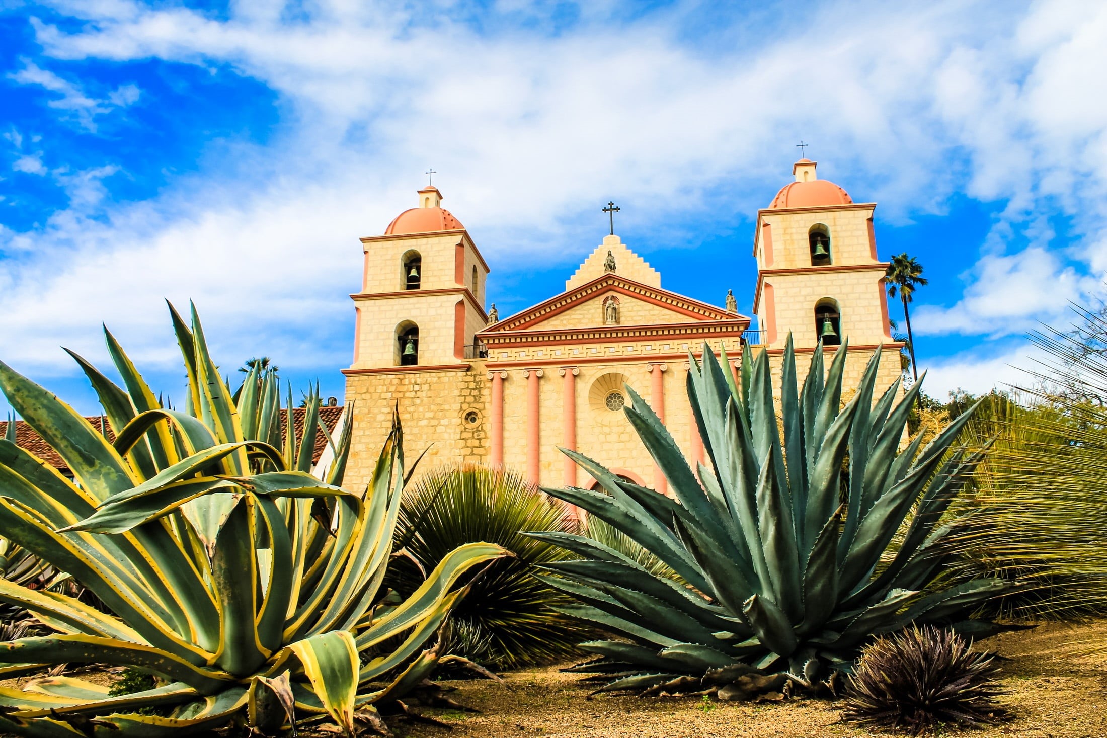 usa, travel, state, religion, cloud - sky, north, us, america, ocean, 1080P, spanish, history, building exterior, scenic, tropical climate, beach, nation, HD Wallpaper