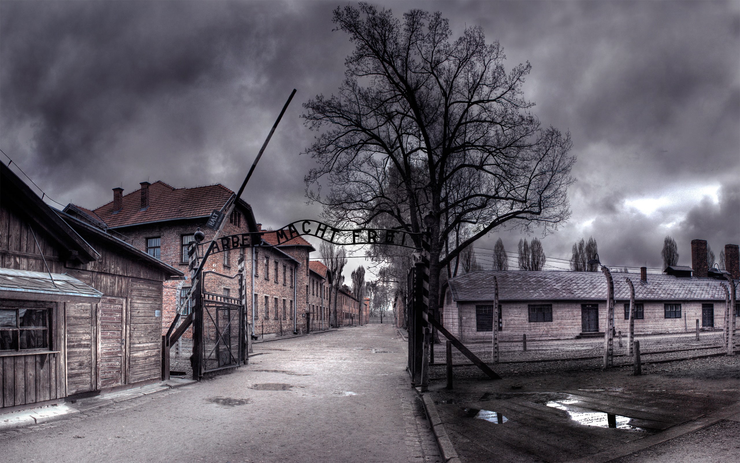 Building, Auschwitz, Buildings, 2K, Concentration Camp, HD Wallpaper