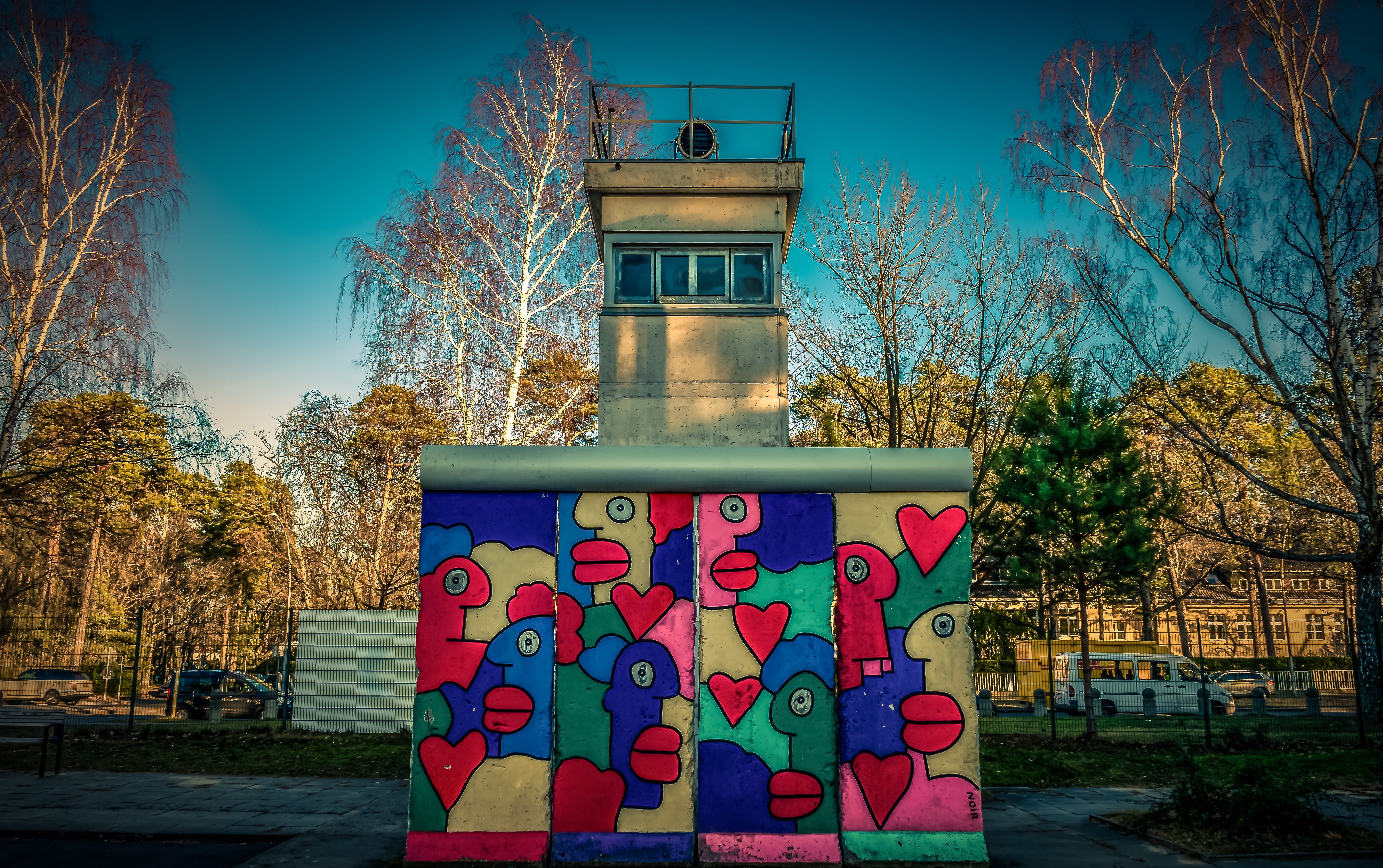 monument, building, plant, creativity, day, watchtower, blue, historically, colorful, art and craft, history, residential district, stone, outdoors, multi colored, HD Wallpaper