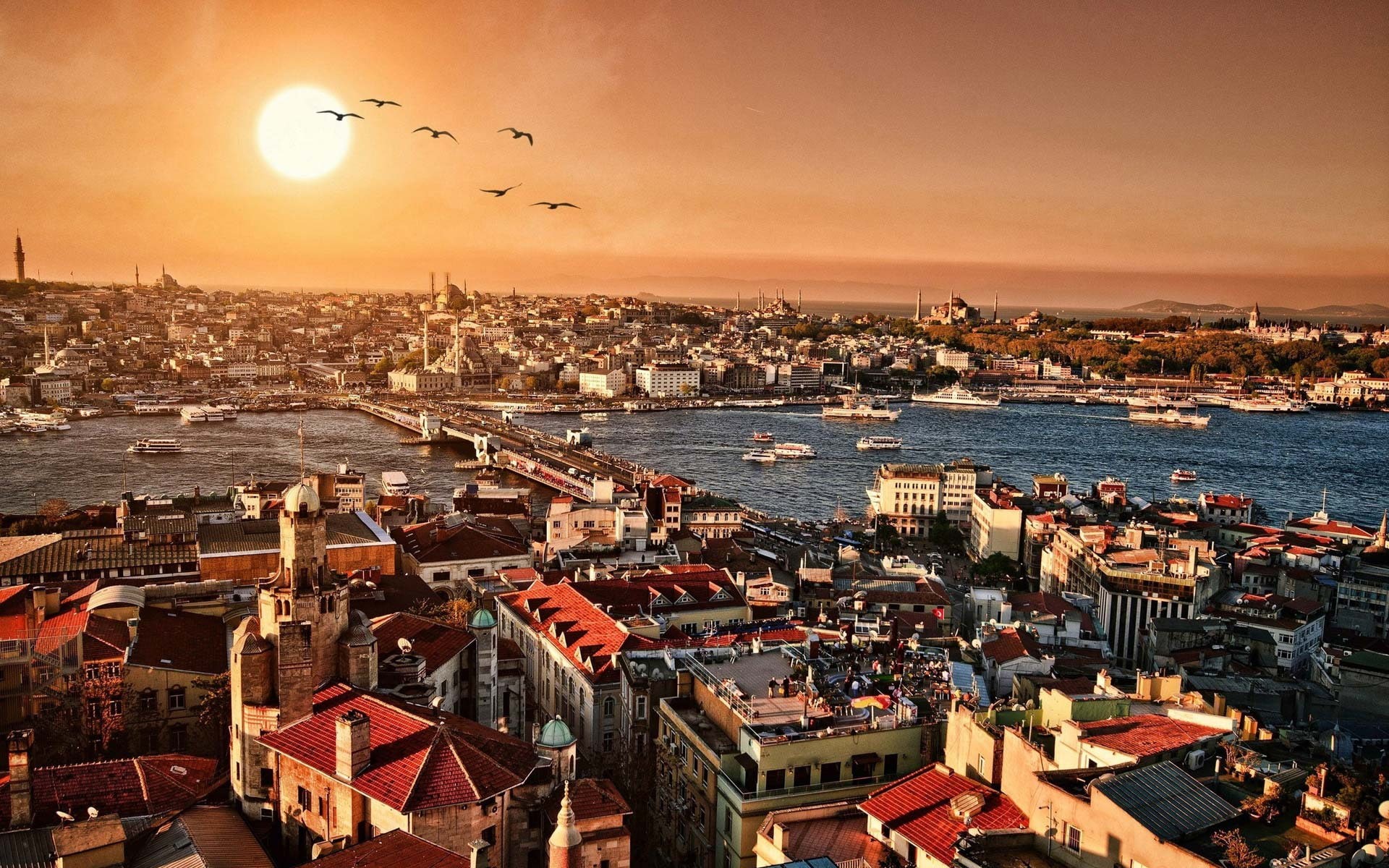 Turkey, 1080P, Bosphorus, city, Istanbul, cityscape, HD Wallpaper