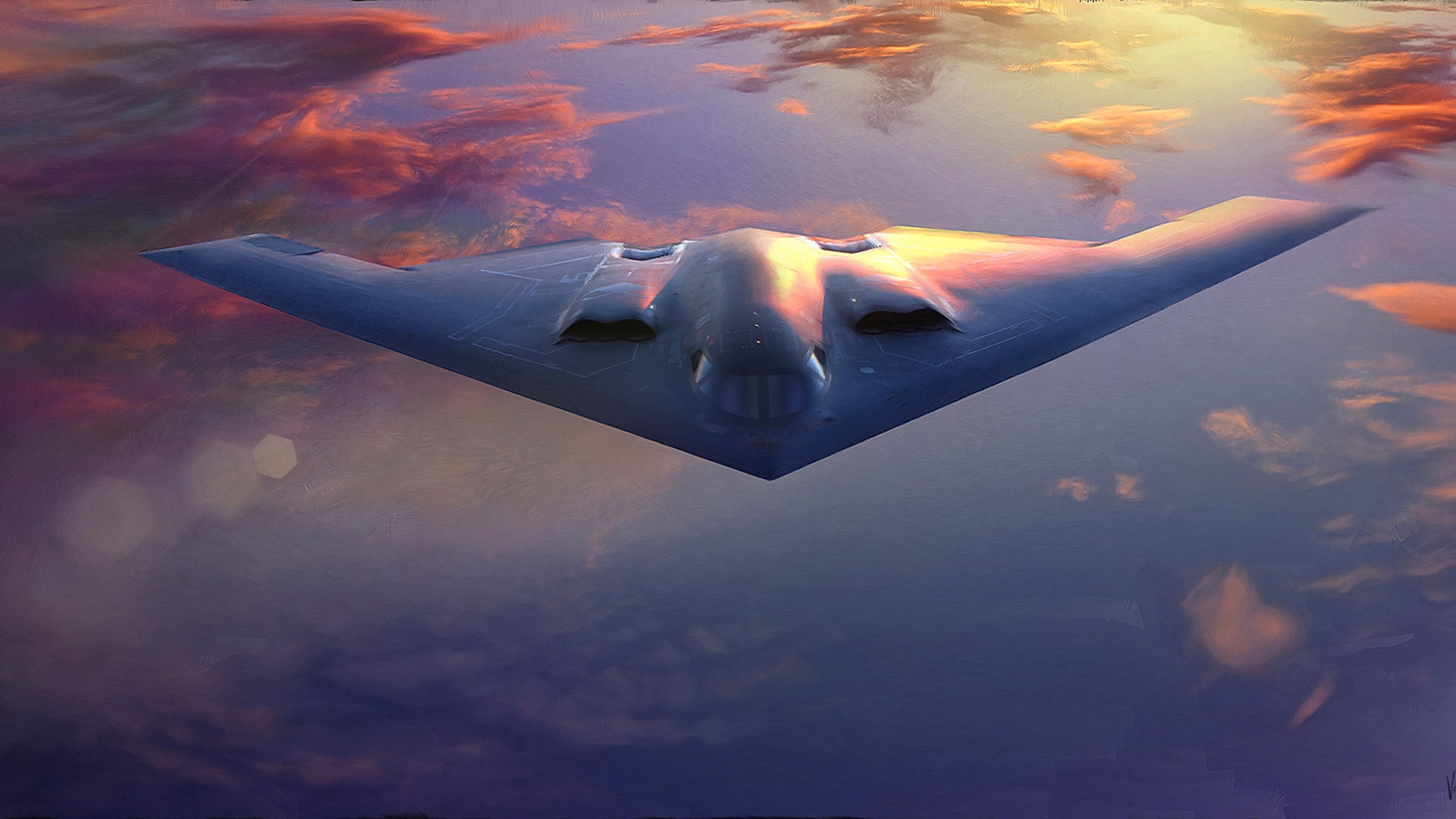 air, bomber, stealth bomber, aircraft, 4K, b–2 spirit, fly, air force, HD Wallpaper