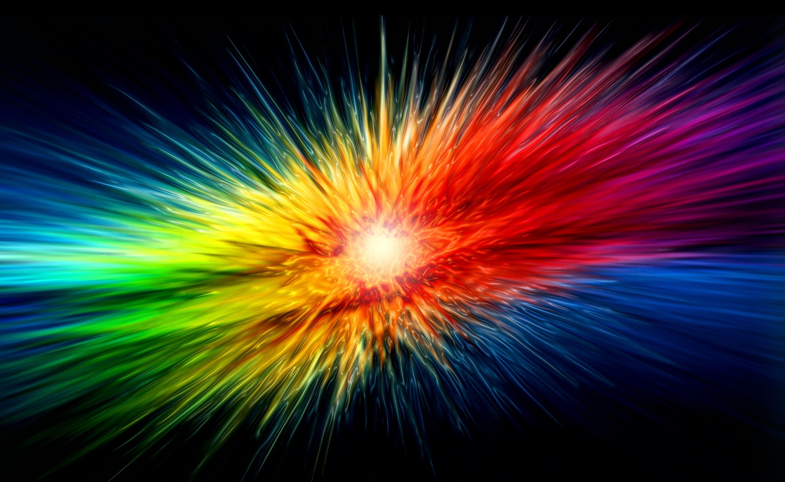 vibrant color, Rainbow, multi colored, yellow, illuminated, painting, night, close-up, glowing, motion, nature, studio shot, light - natural phenomenon, HD Wallpaper