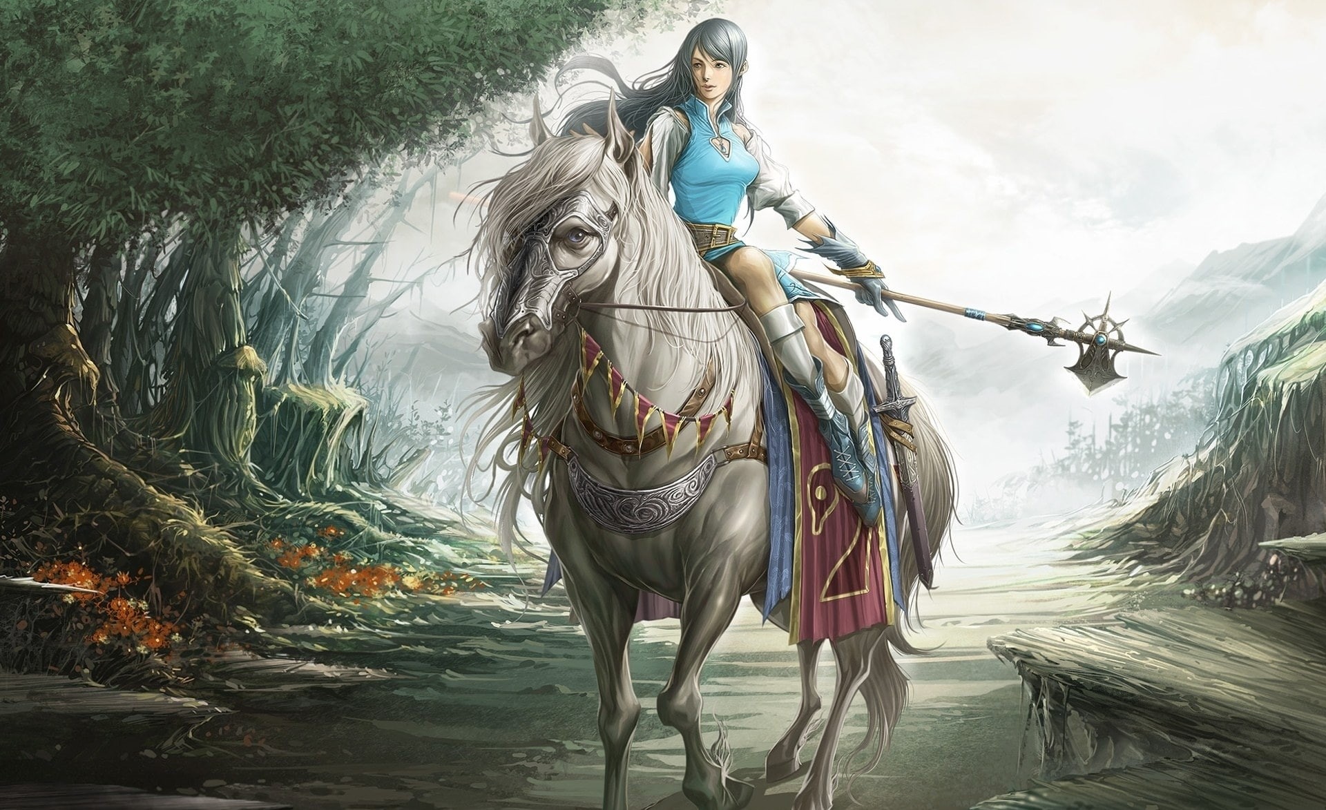 domestic animals, Drawing, sculpture, domestic, animal themes, Riding, representation, transportation, art and craft, water, animal, 1080P, real people, HD Wallpaper