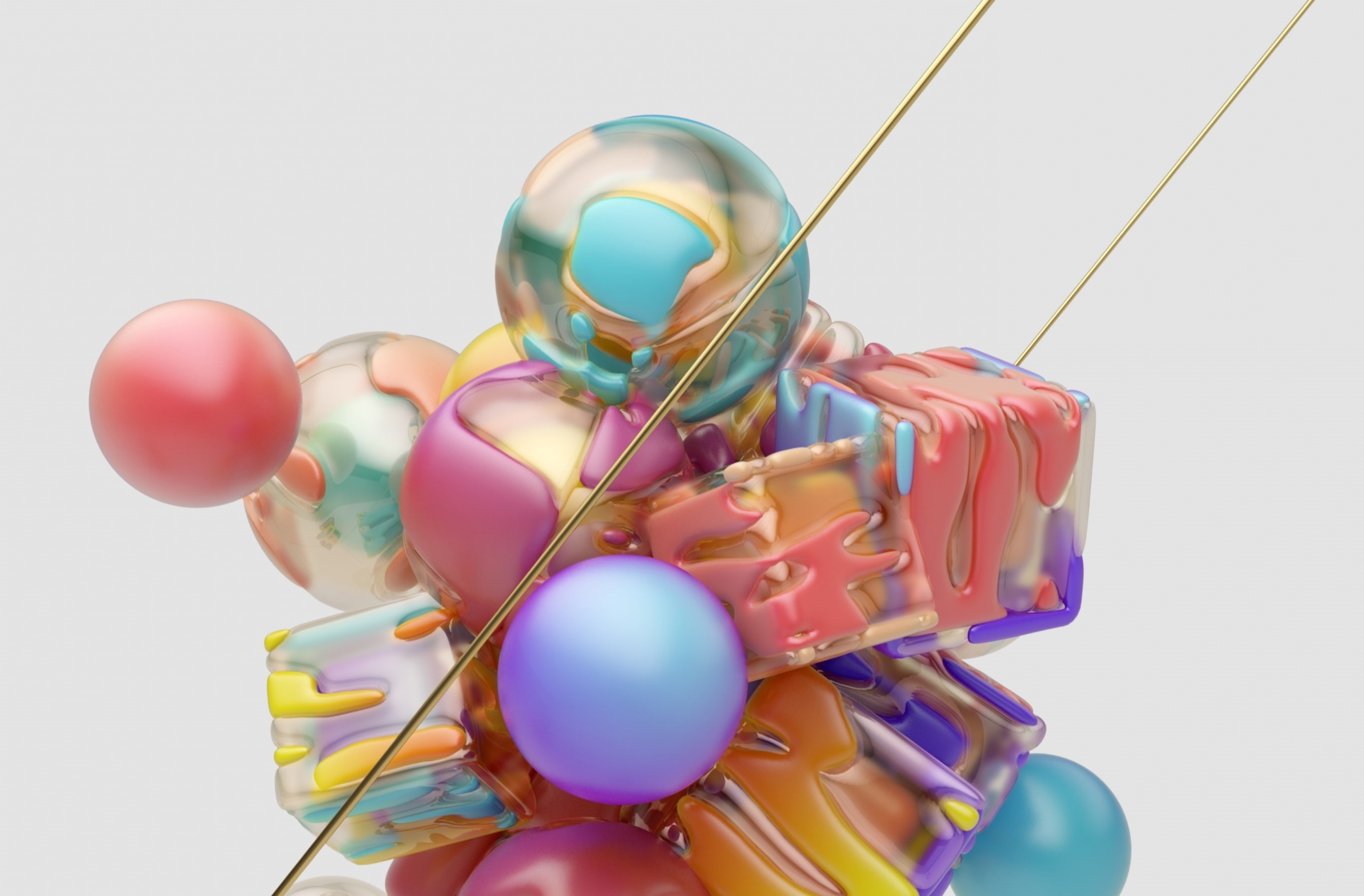 one person, balloon, multi colored, event, decoration, holiday, d, art, nature, vulnerability, childhood, Balls, fragility, Gold, studio shot, indoors, HD Wallpaper