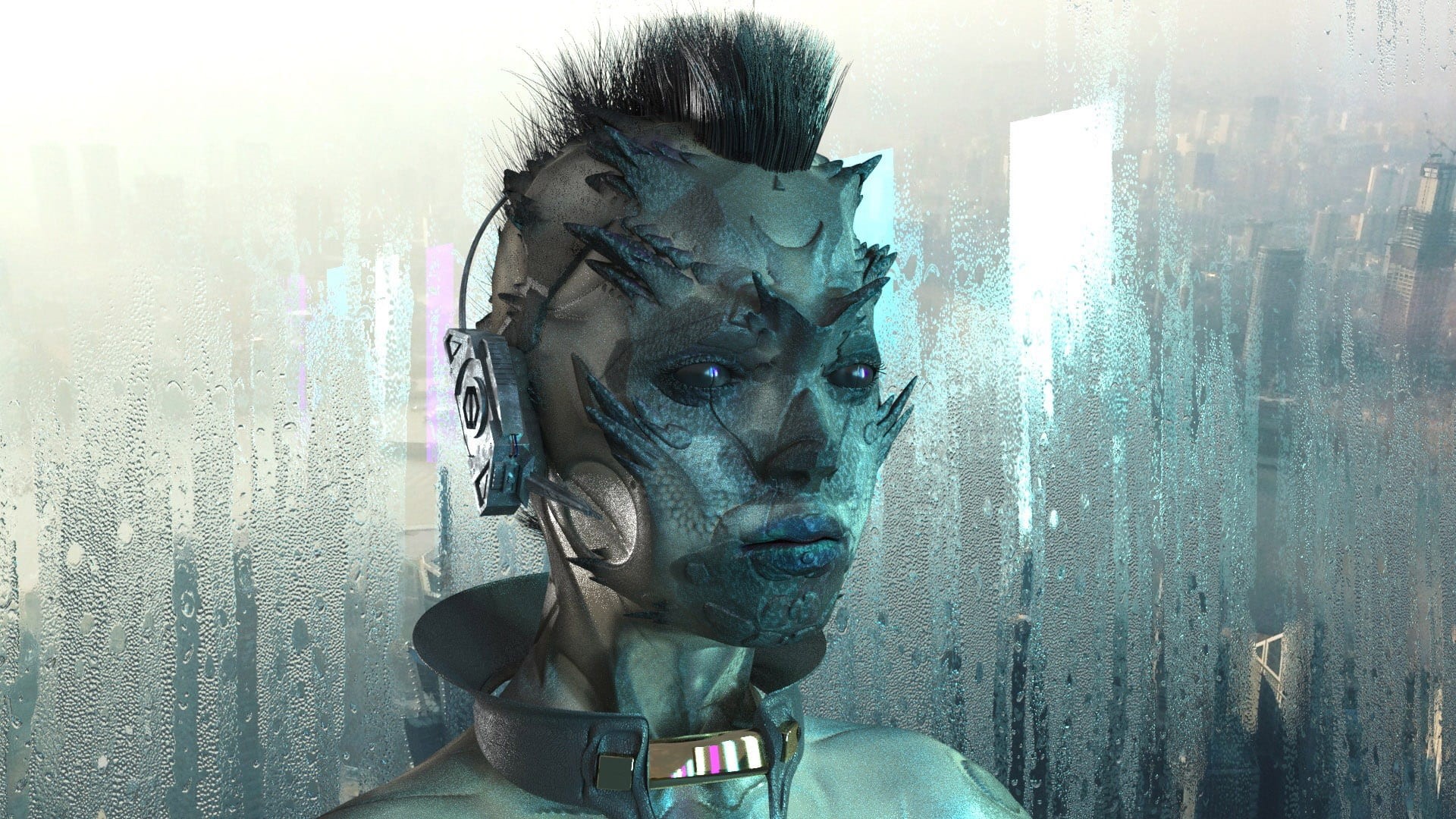 mask, girl, d, photo, architecture, person, character, digital composite, woman, looking, fiction, sciencefiction, representation, women, alien, composite image, HD Wallpaper