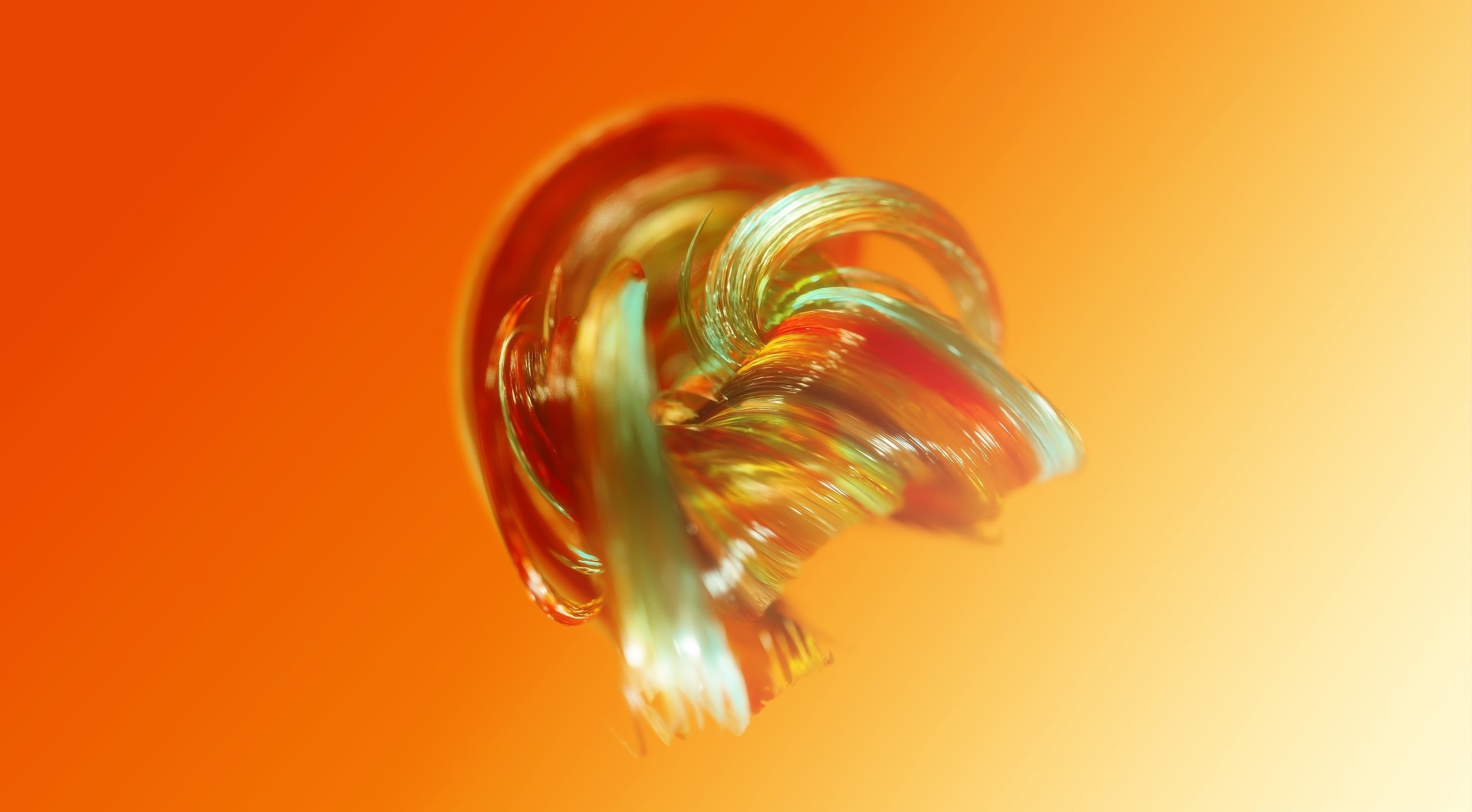 studio shot, orange color, cut out, digitalart, Colorful, Design, nature, creativity, Glass, no people, Artistic, spiral, orange background, d, indoors, HD Wallpaper