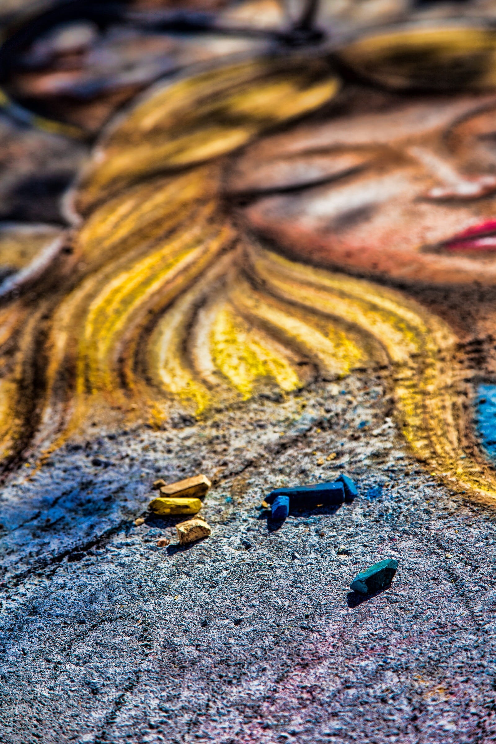talent, hair, paint, textured, people, nature, creativity, chalk, rock, road, color, chalk art, outdoors, assorted, sidewalk, girl, dream, technology, leisure, Phone HD Wallpaper