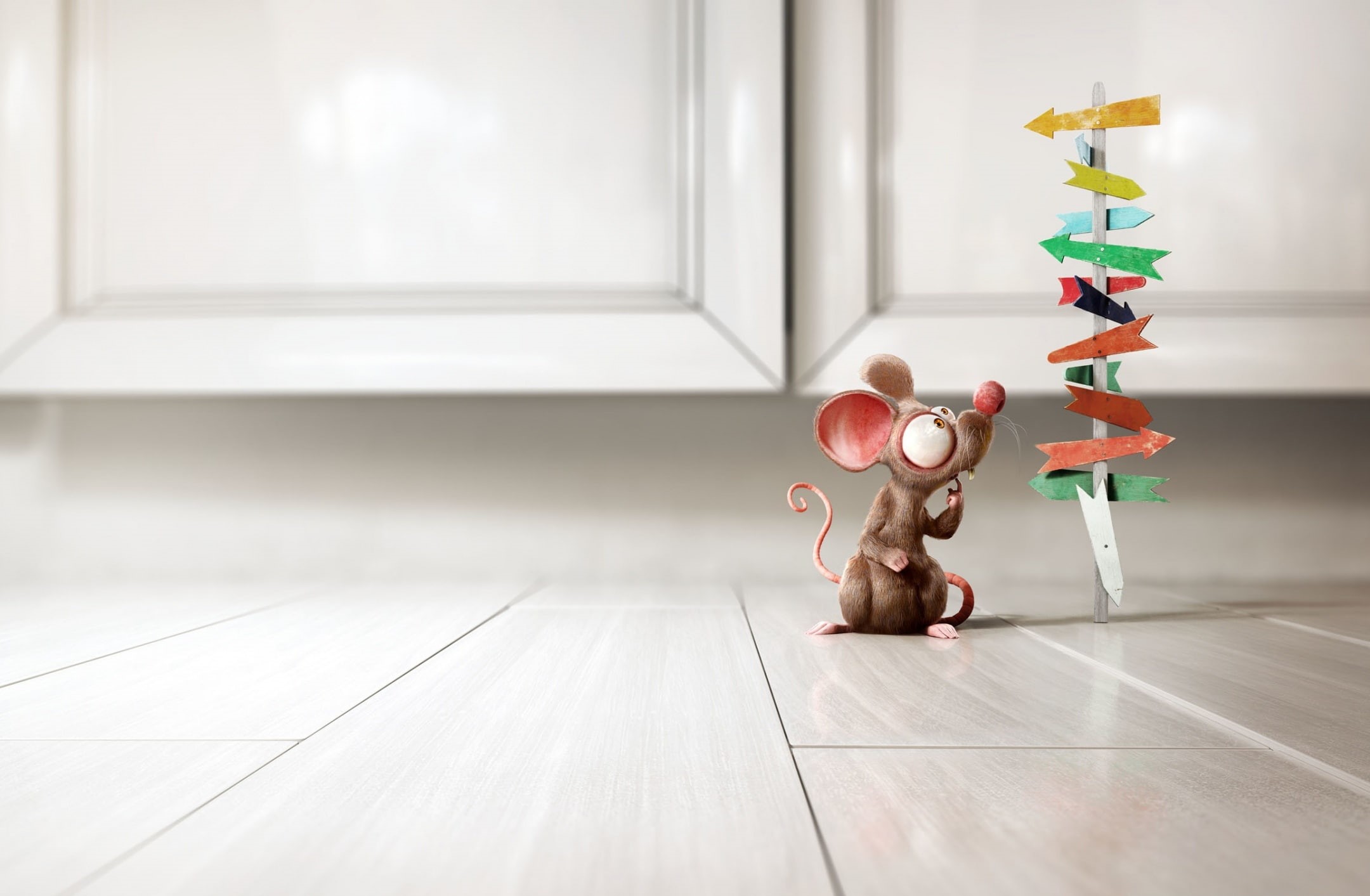 d, hd, Mouse, table, 3DArt, Funny, Artistic, representation, figurine, brown, Direction, 3D, day, window, CharacterDesign, toy, 1080P, digitalart, shadow, HD Wallpaper