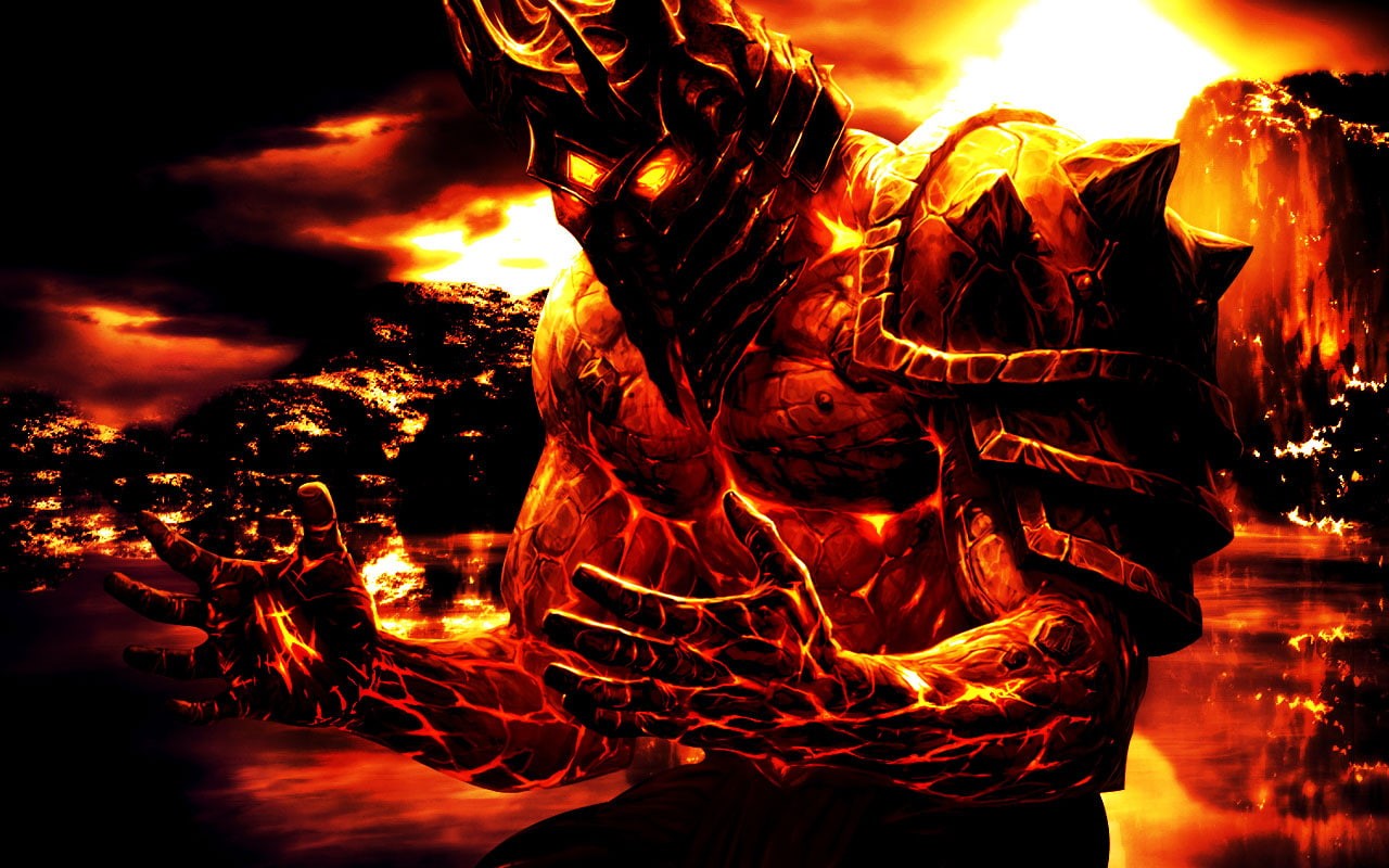 illustration, lich, fire, hd, video games, king, monster, wow, warcraft, 720P, world, HD Wallpaper