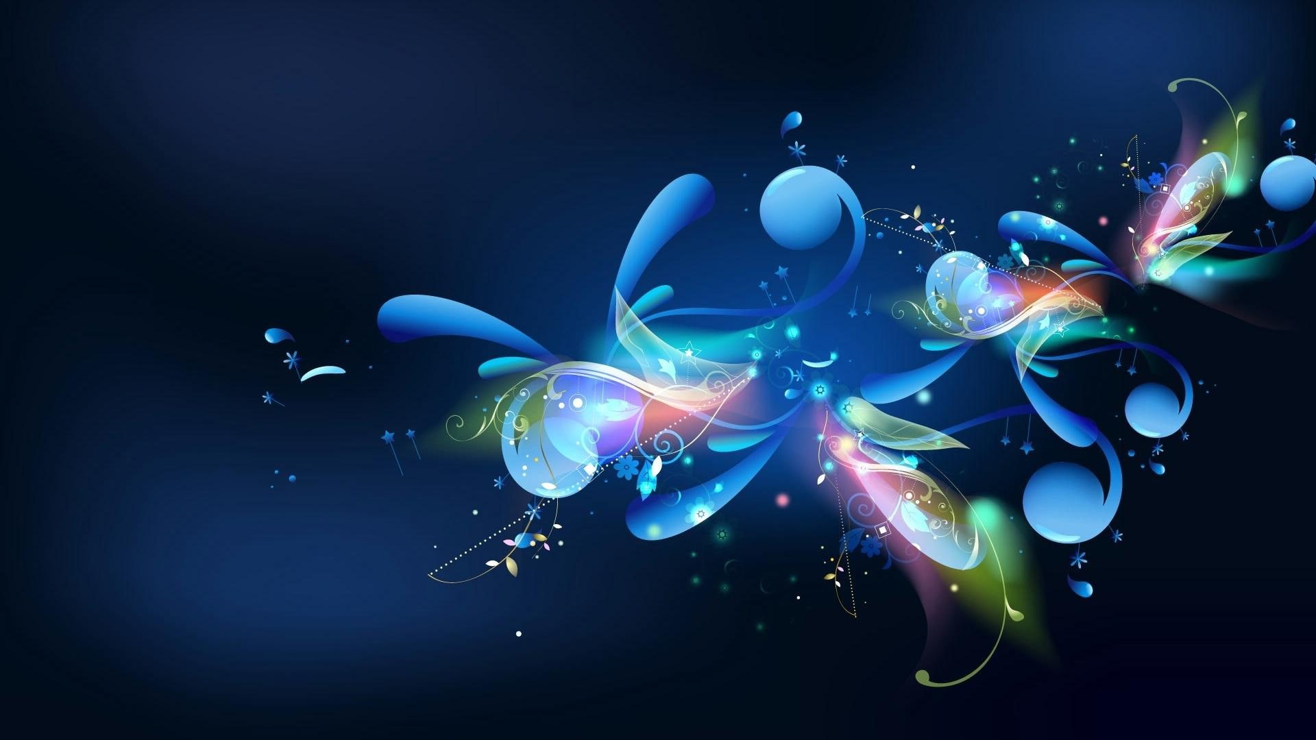 design, d, 1080P, blue, 3d, 3d and abstract, HD Wallpaper