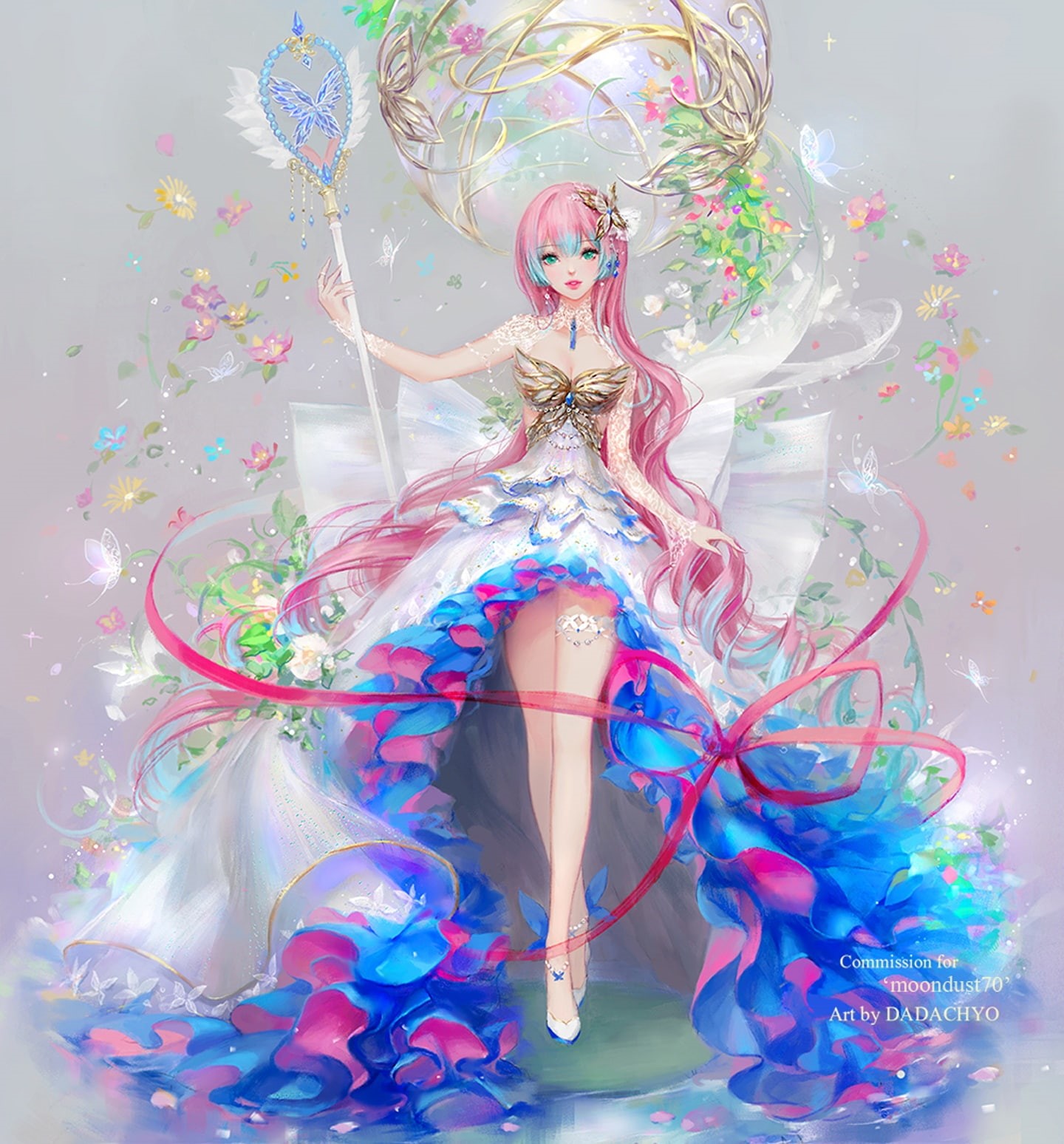 anime, artwork, illustration, 720P, paintings, dress, fantasy, painting, digitalart, drawings, dadachyo, deviantart, drawing, art, digital, girl, Phone HD Wallpaper