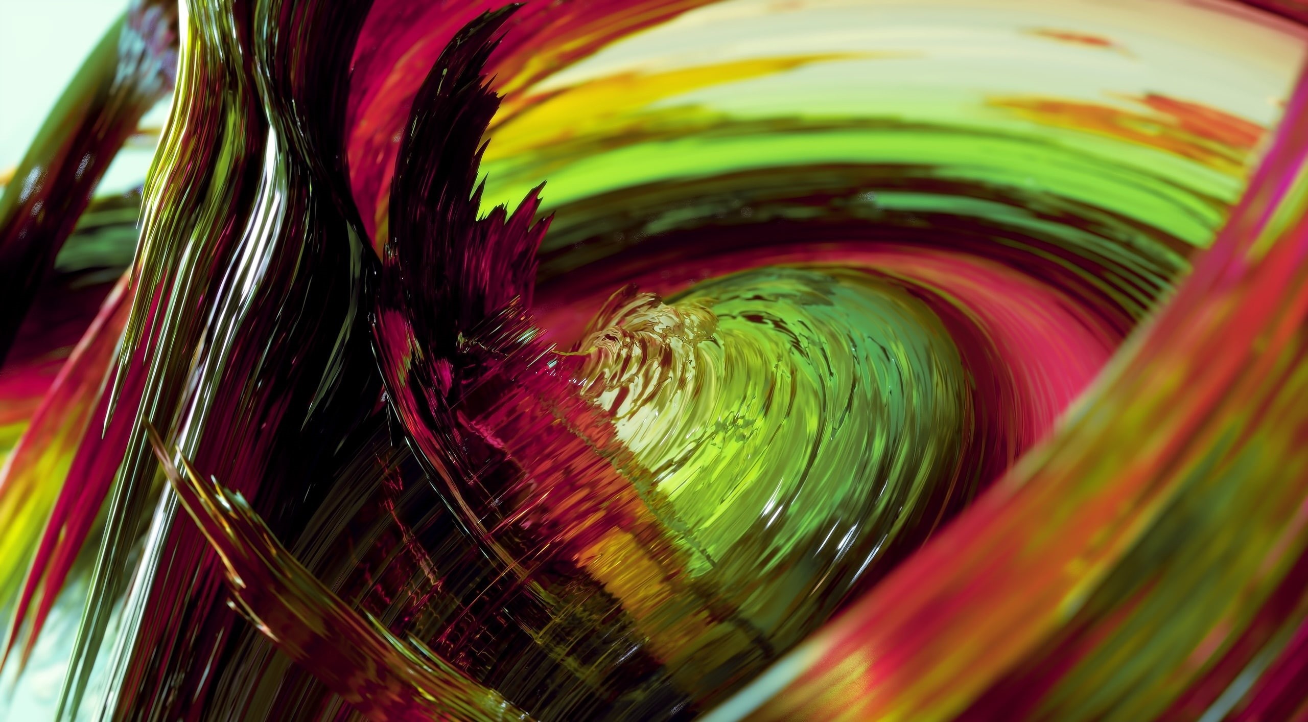 3DArt, glass, Colorful, digitalart, Design, d, Artistic, Motion, 2K, Abstract, Macro, HD Wallpaper