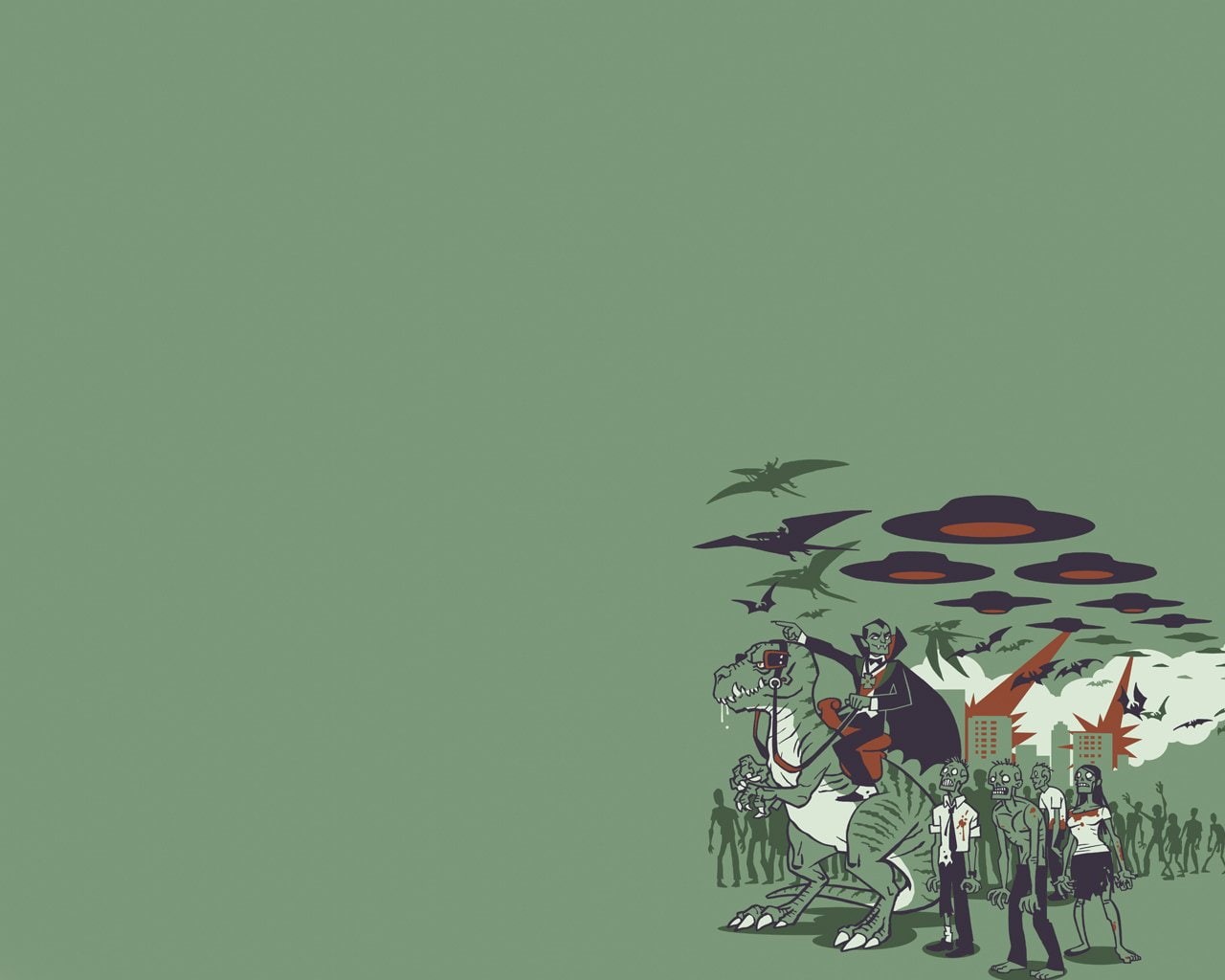 Dragon, Vampire, Unknown, 720P, Misc, Alien, Zombie, Pterodactyl, HD Wallpaper