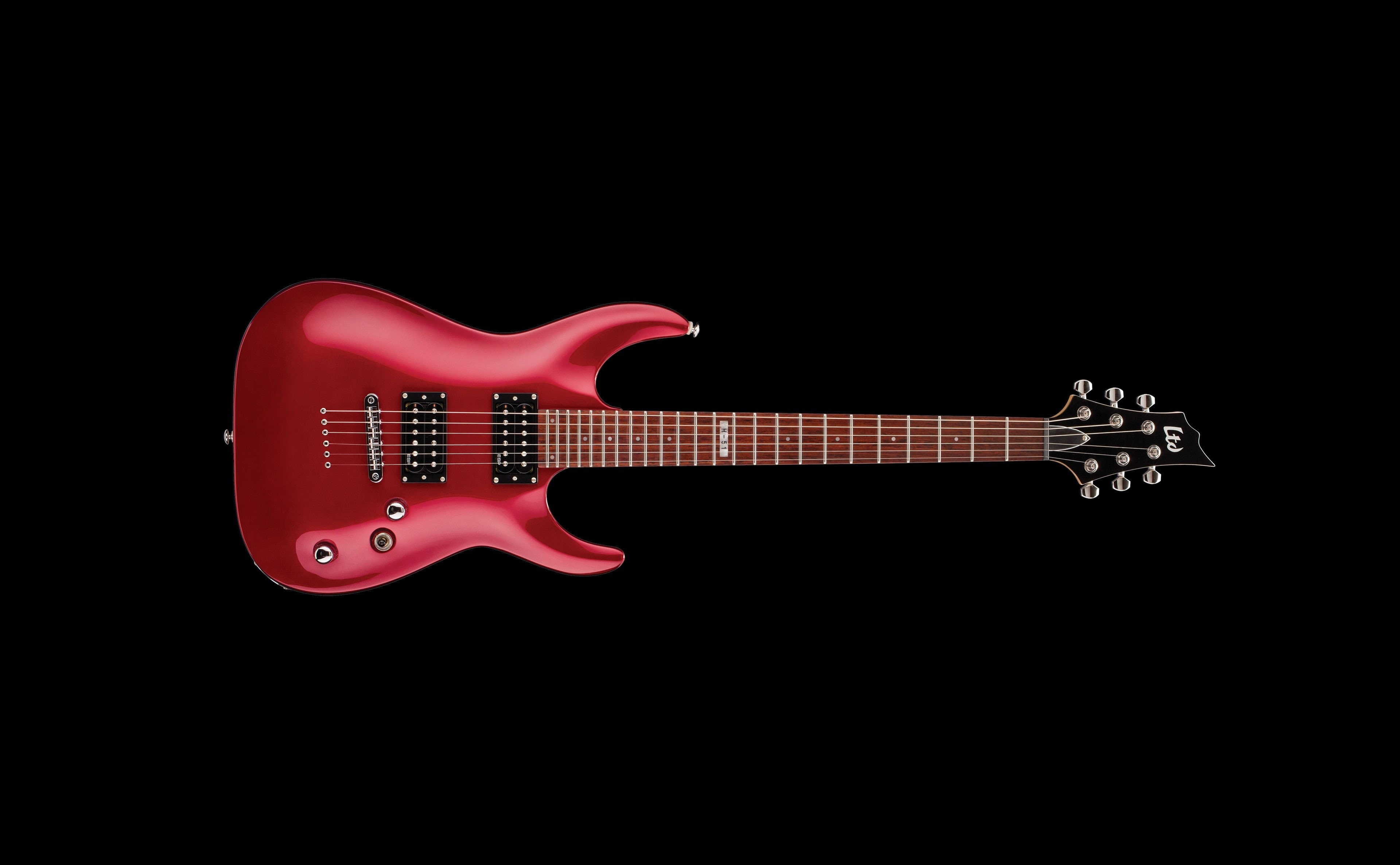 Cool, Music, Design, electric, Rock, dark, 4K, instrument, red, blackbackground, Guitar, redguitar, electricguitar, HD Wallpaper