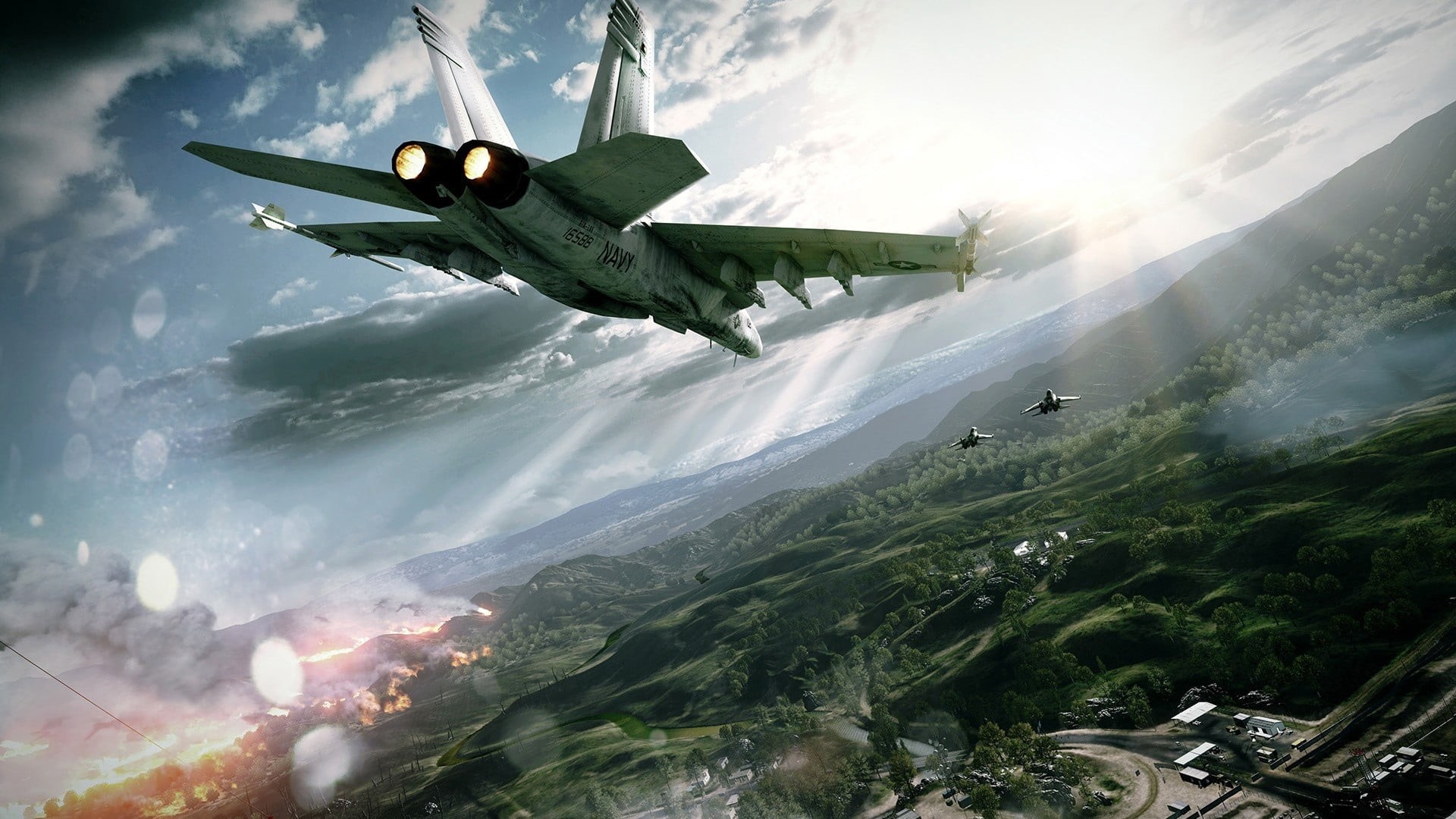 day, gray, speed, helicopter, plane, lens flare, flying, propeller, 1080P, sky, airplane, mode of Transport, transportation, fighter Plane, sunbeam, air, HD Wallpaper