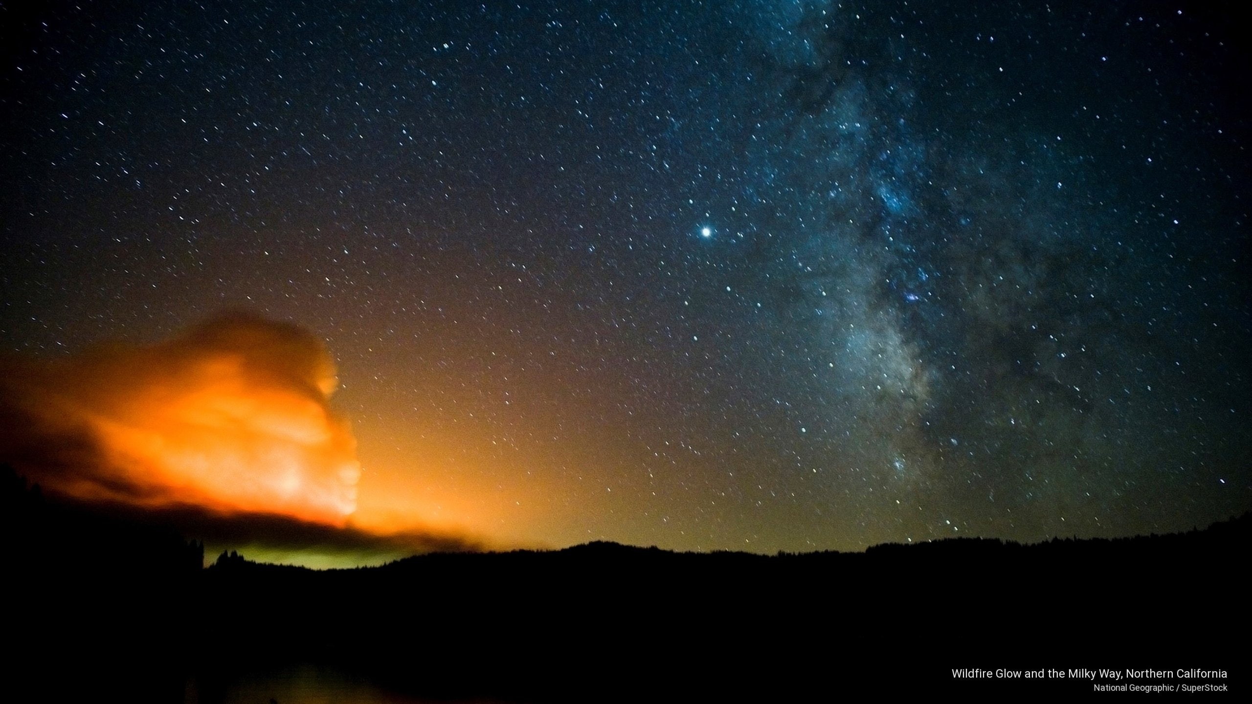 Nature, milky, 2K, glow, northern, wildfire, california, way, HD Wallpaper