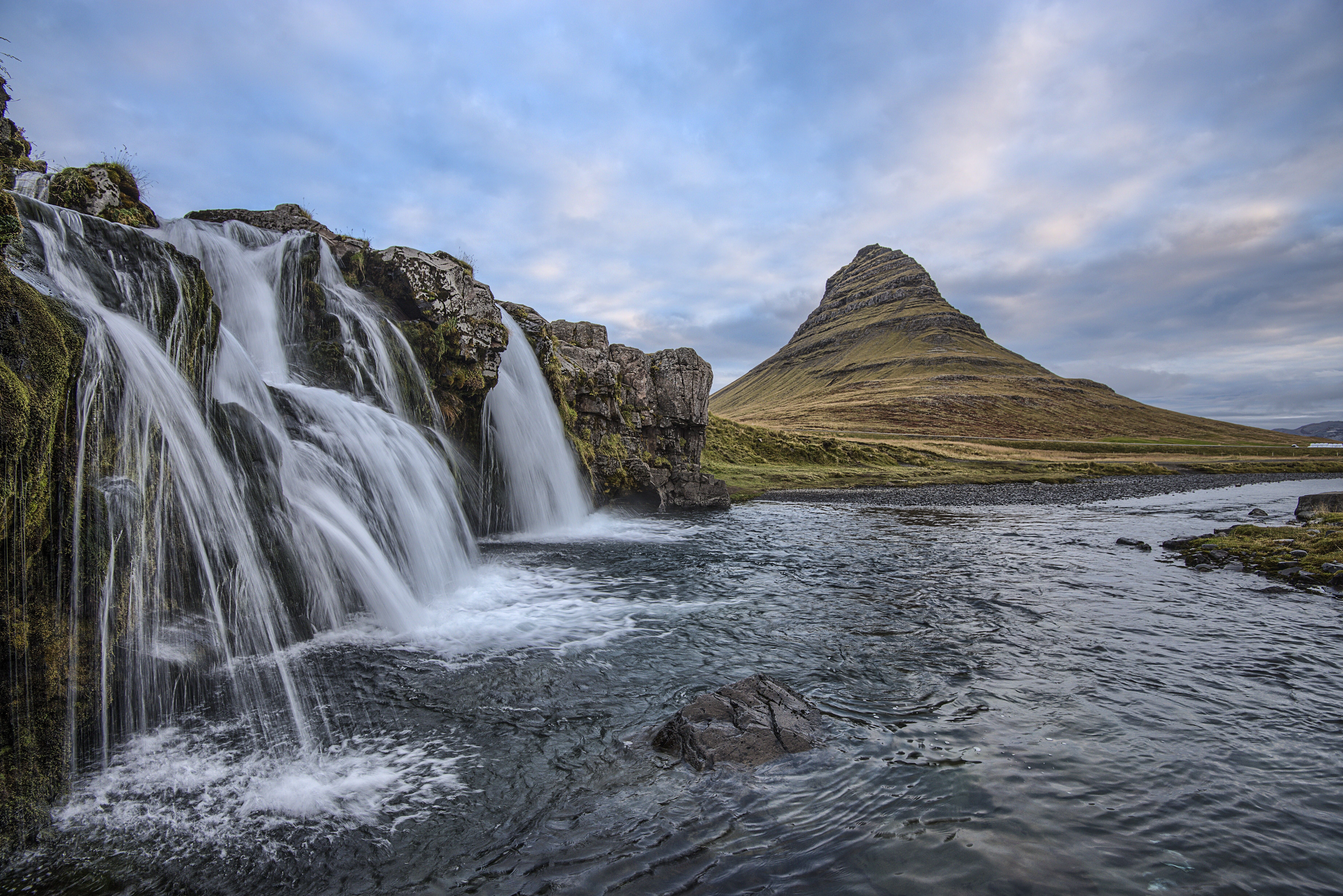 body, sky, rock, beauty in nature, waterfall, water, time, daytime, cloud, waterfalls, travel destinations, scenics - nature, environment, stream - flowing water, HD Wallpaper