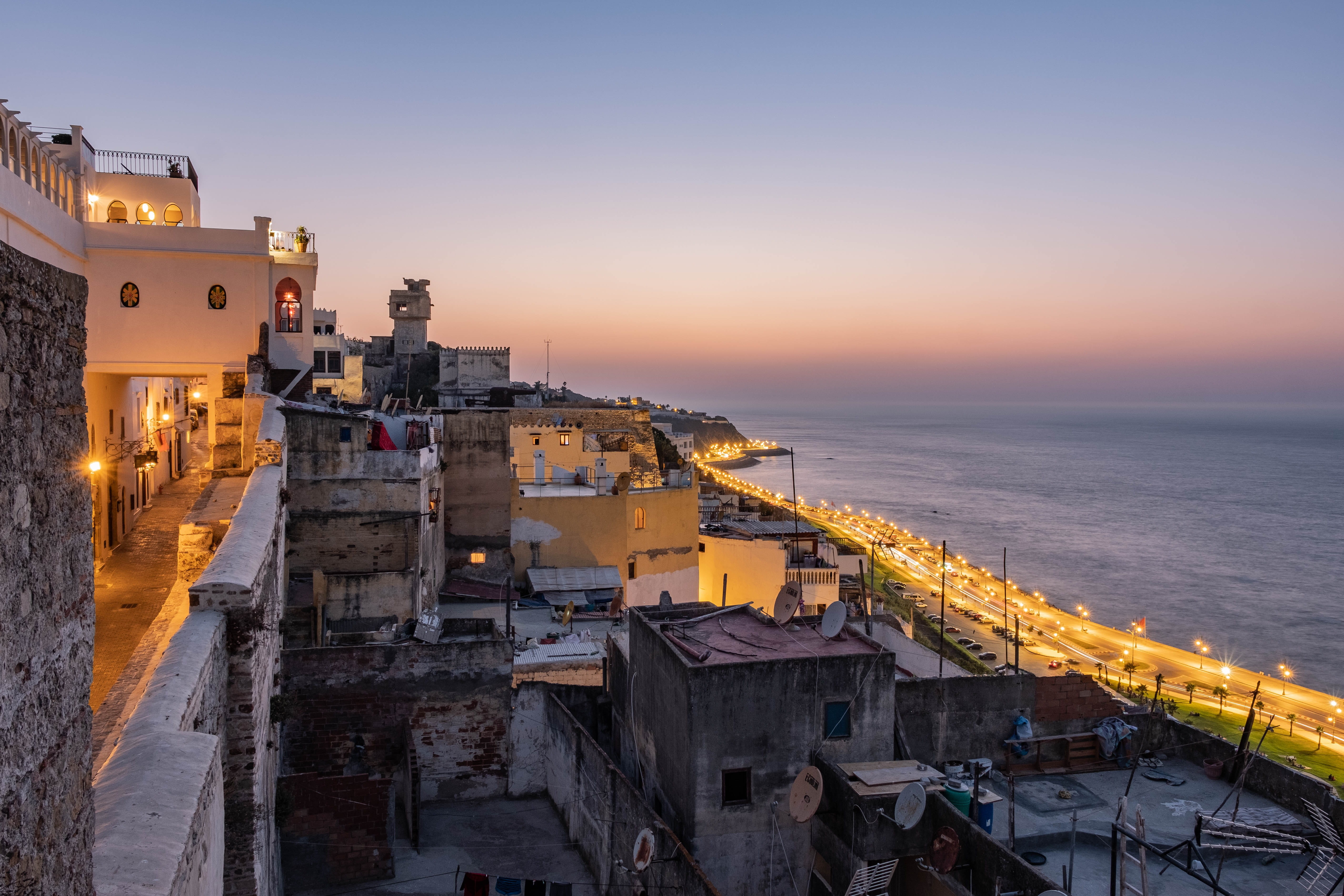 scenics, town, coastal, vacations, europe, cityscape, evening, coast, building Exterior, built Structure, fujifilm, house, tourism, city, car, island, twilight, HD Wallpaper