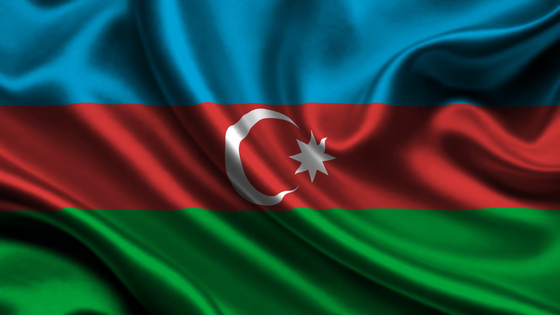 1080P, flag of Azerbaijan, Flags, HD Wallpaper