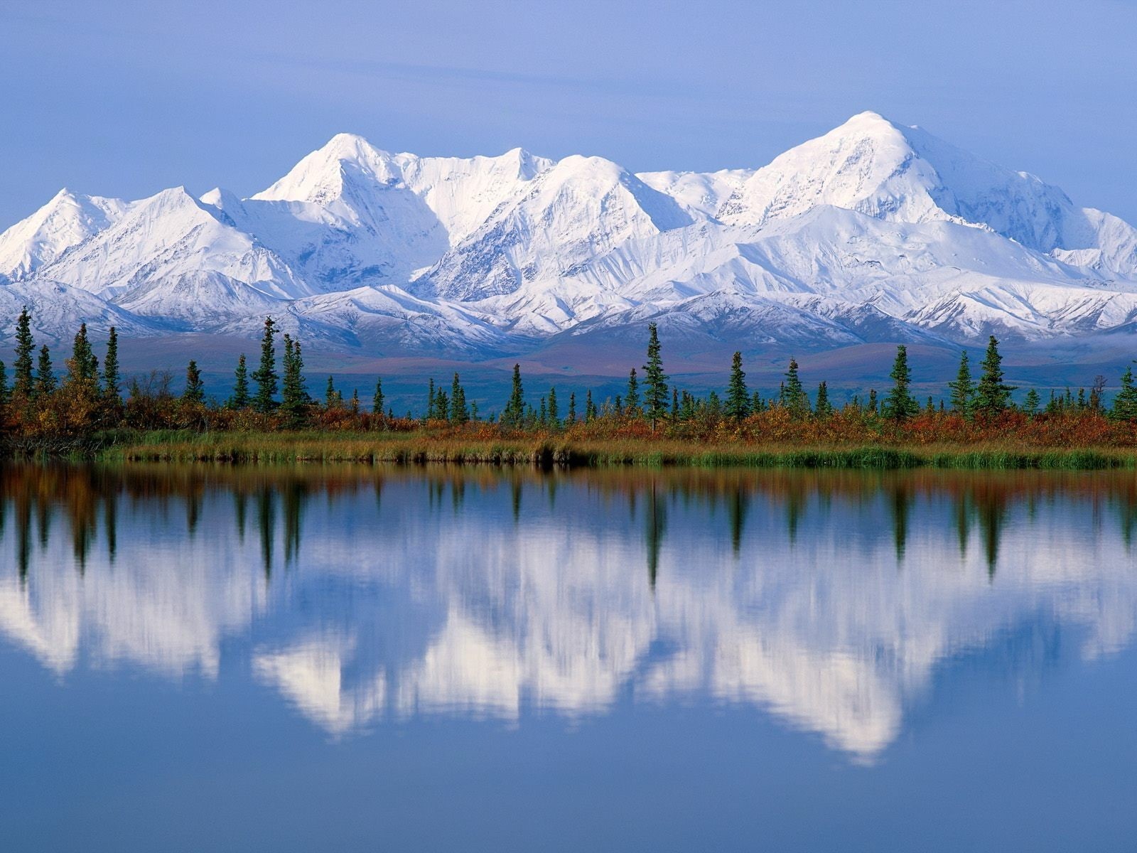 landscape, 720P, snowy peak, mountains, fall, Alaska, HD Wallpaper