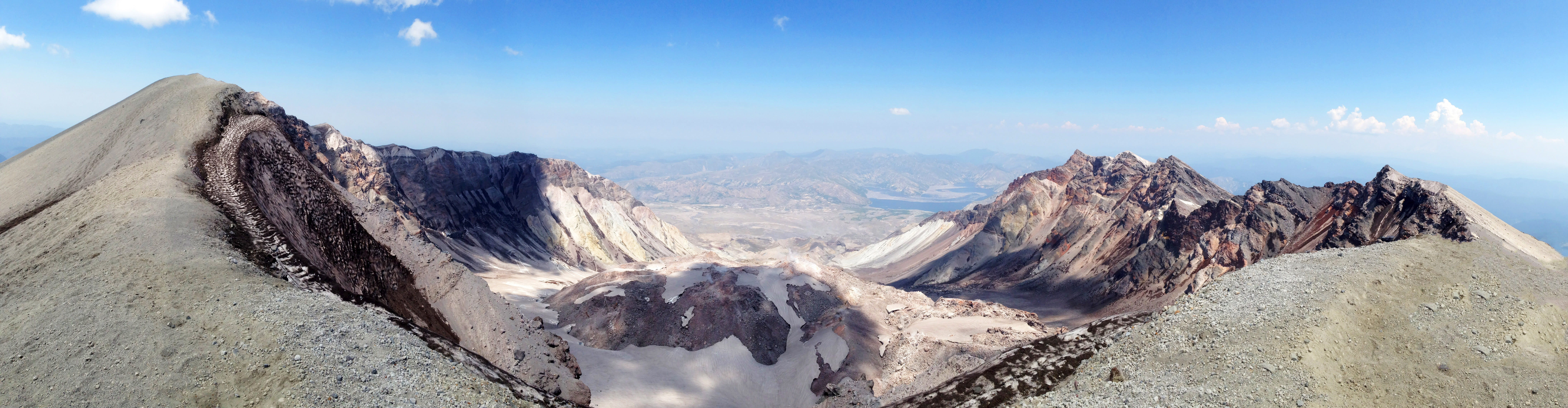 8K, panoramic, st, land, cold temperature, United States, no people, blue, View, Mount St. Helens, mount, sky, helens, day, mountain, travel Locations, HD Wallpaper