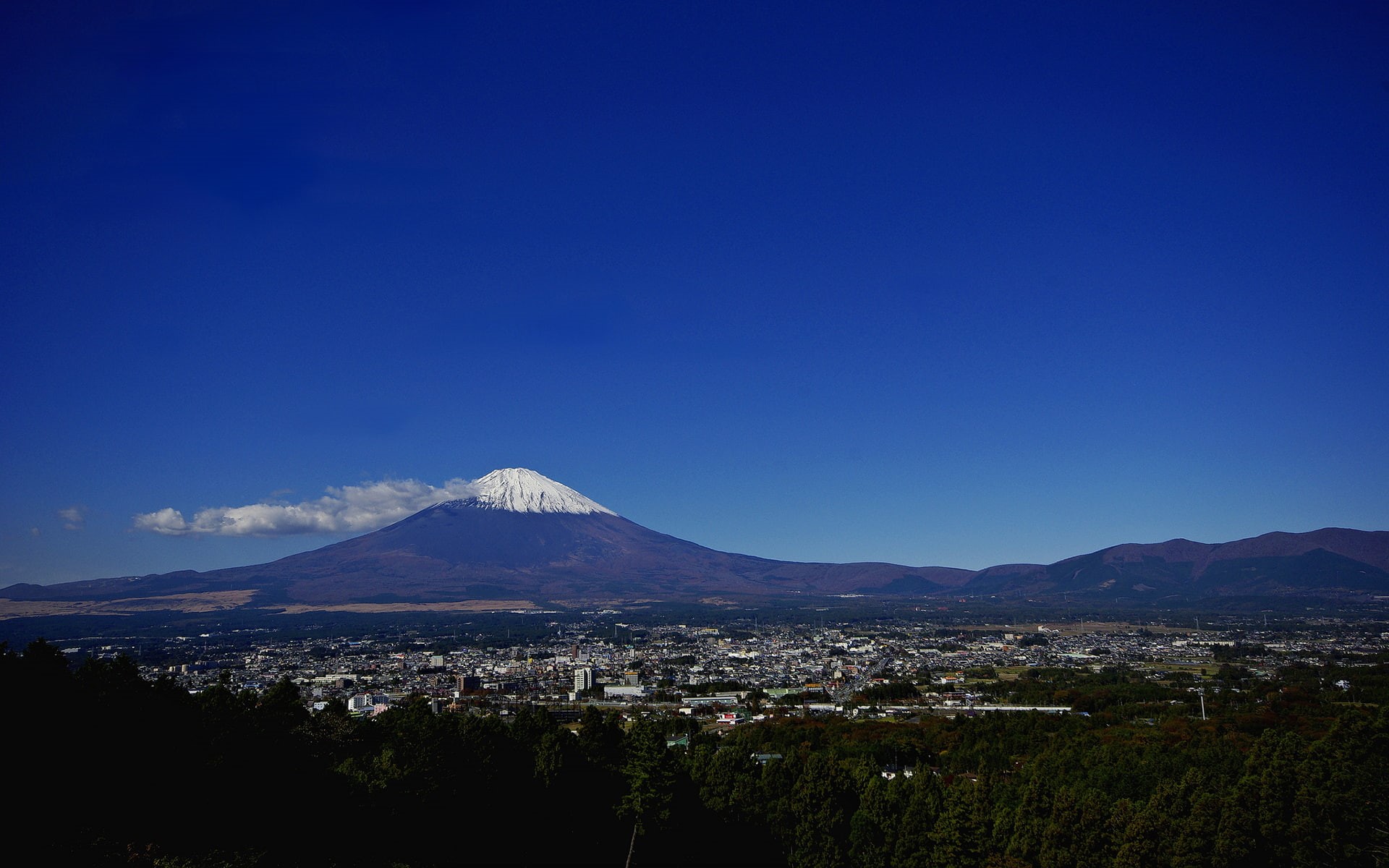 1080P, mt, blue, hd, fuji, volcano, nature, HD Wallpaper