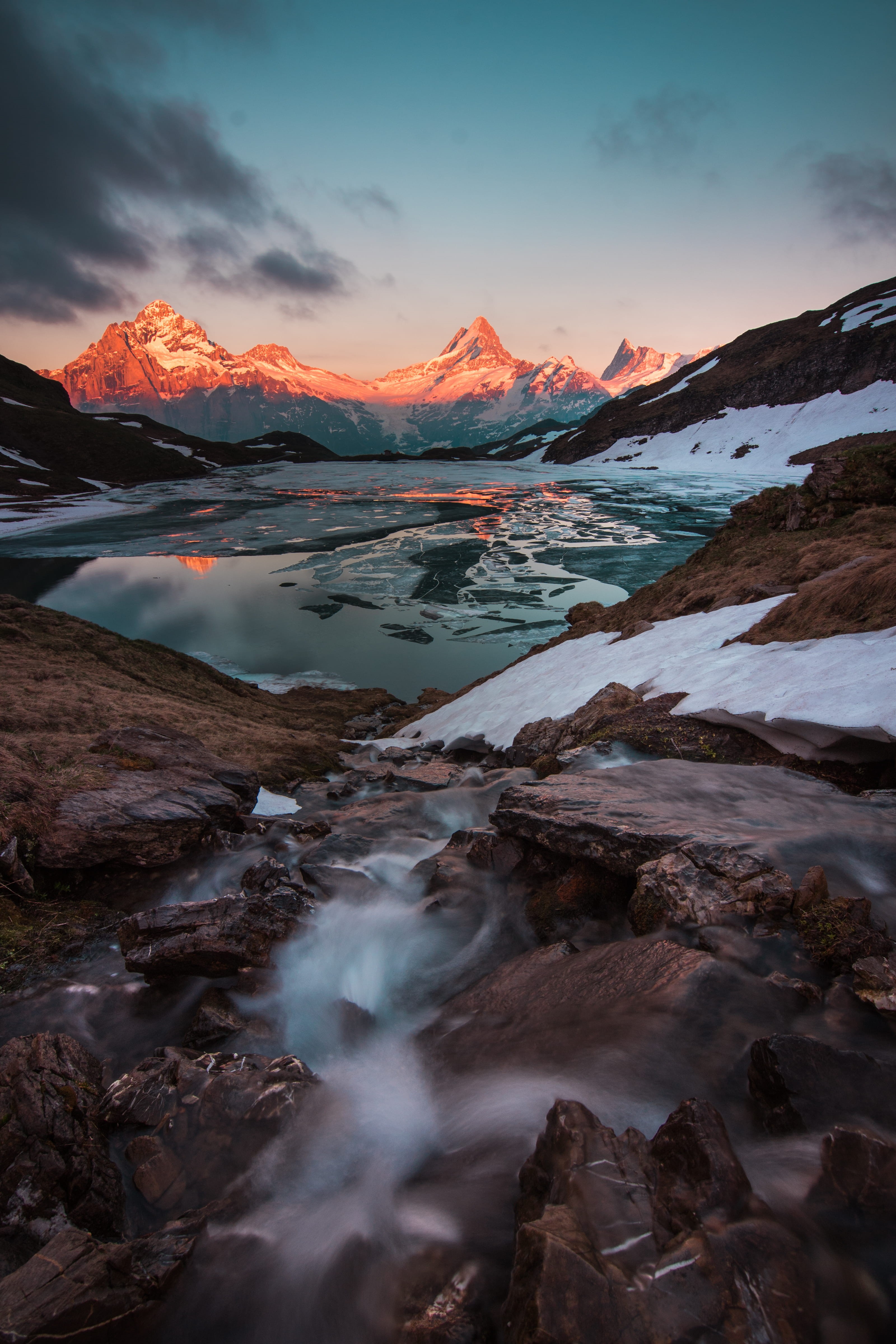 outdoors, swiss mountain, photo, non-urban scene, snowcapped mountain, autumn, pic of the year, sunset, beauty in nature, tranquil scene, cold temperature, Phone HD Wallpaper